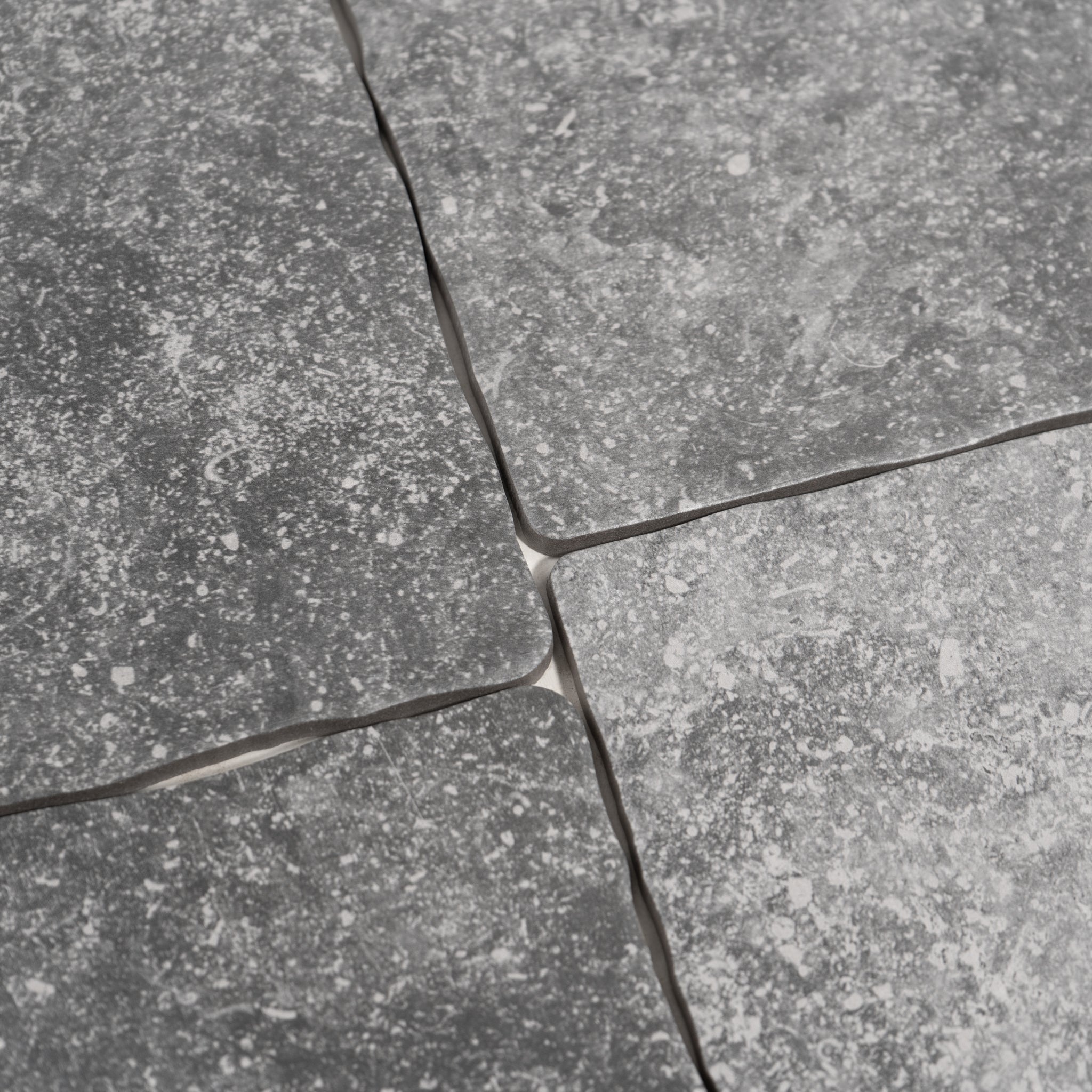 Belgian Bluestone Grey Tumbled Porcelain Tile 12x12 | Cemento Collection