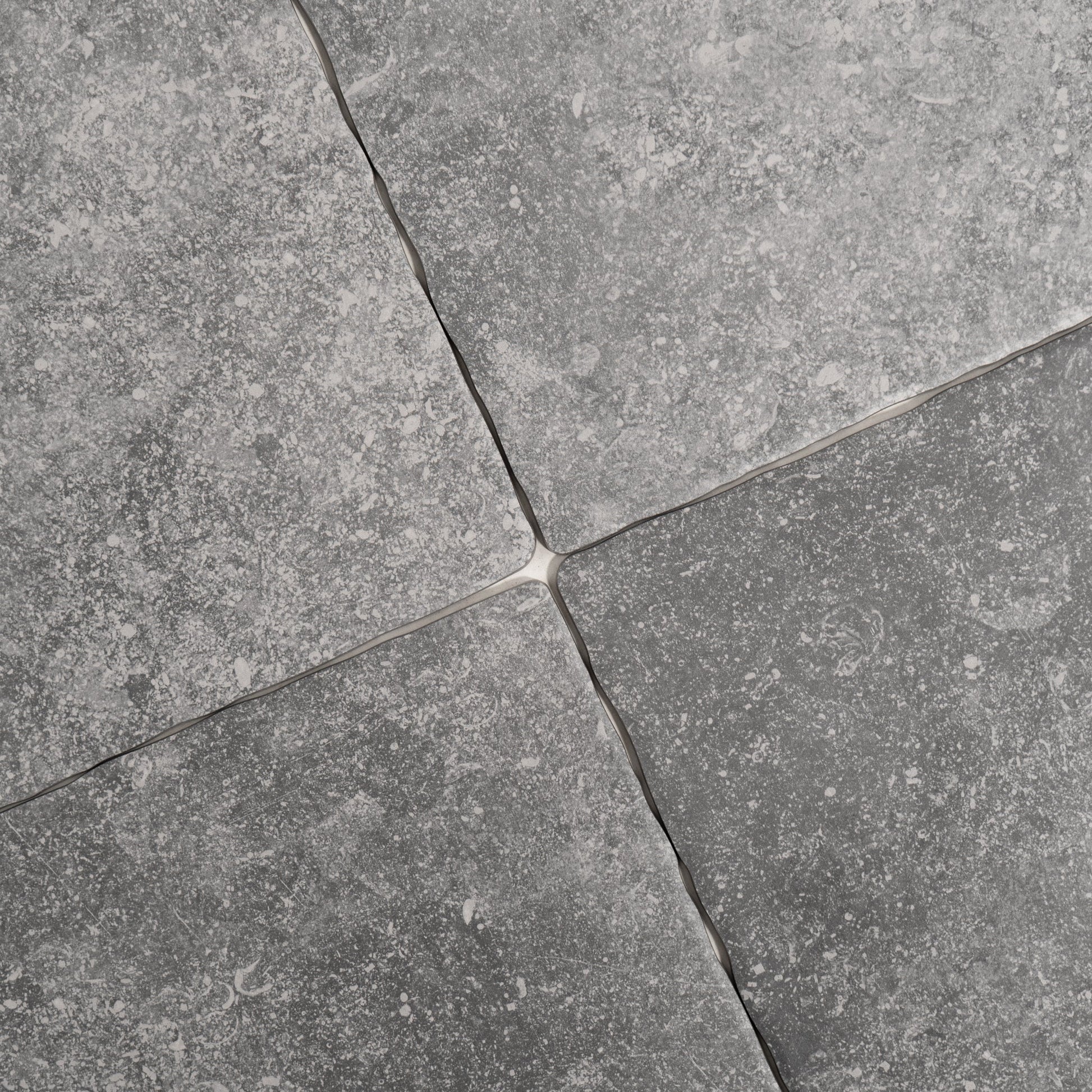 Belgian Bluestone Grey Tumbled Porcelain Tile 12x20 | Cemento Collection