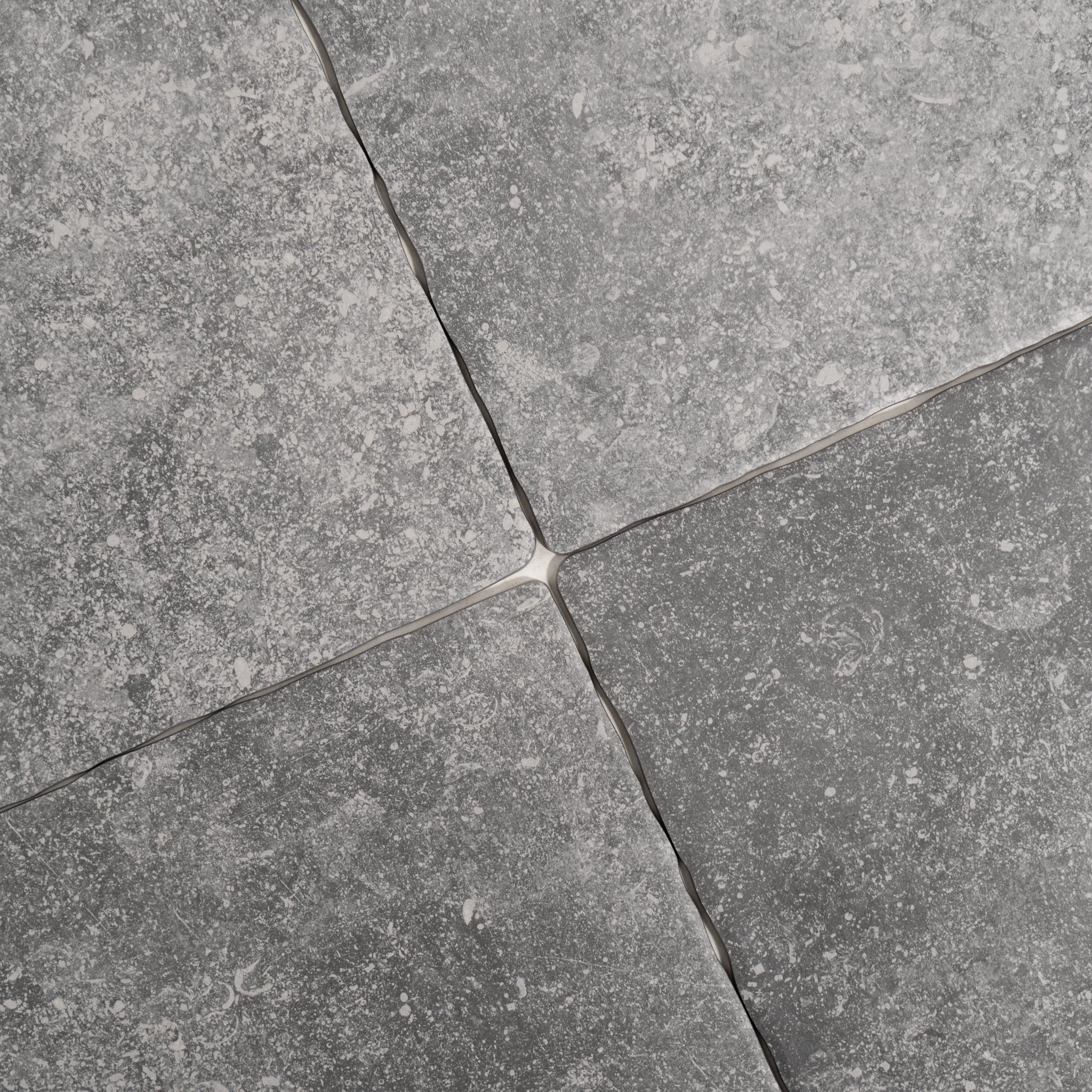 Belgian Bluestone Grey Tumbled Porcelain Tile 12x20 | Cemento Collection