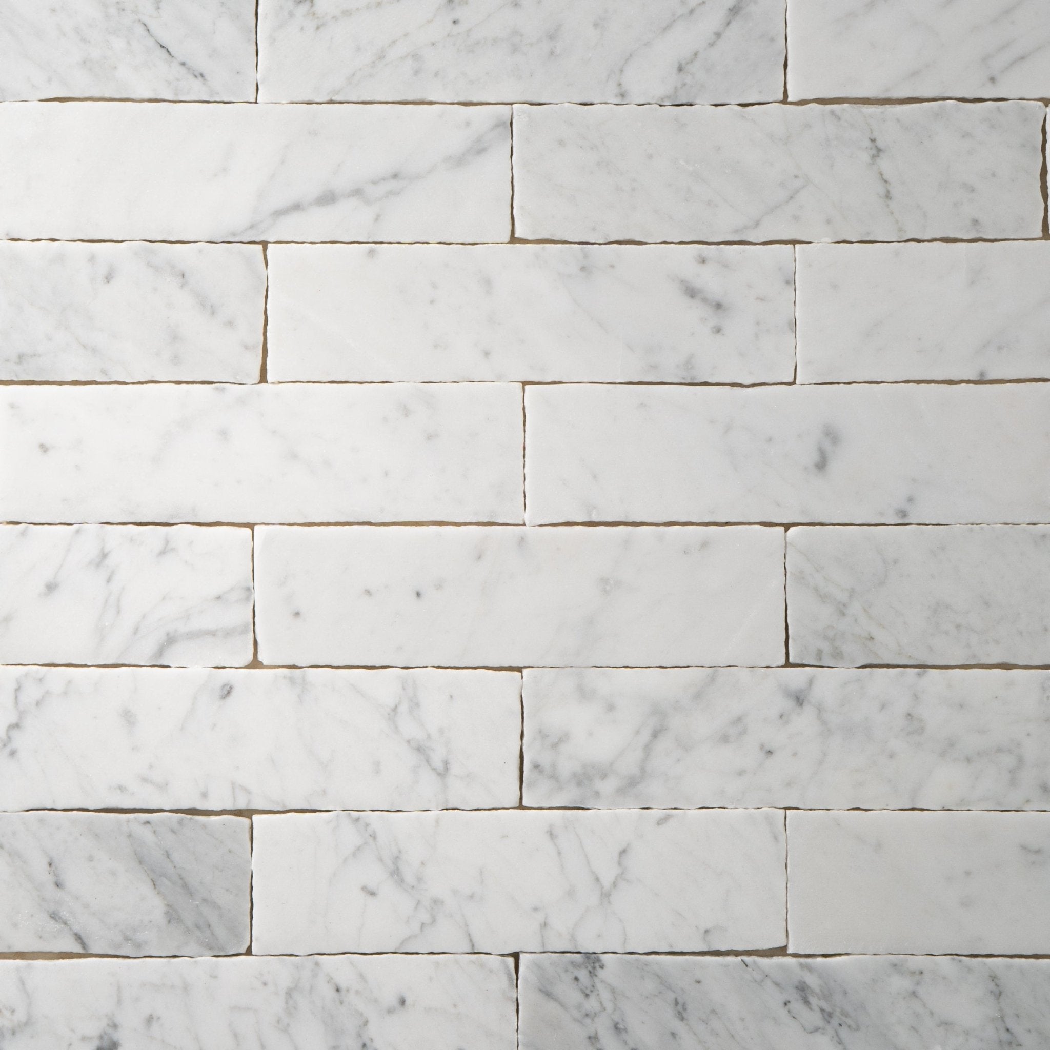 Bianco Carrara Marble 2x8 Patina Tile - Cemento Collection