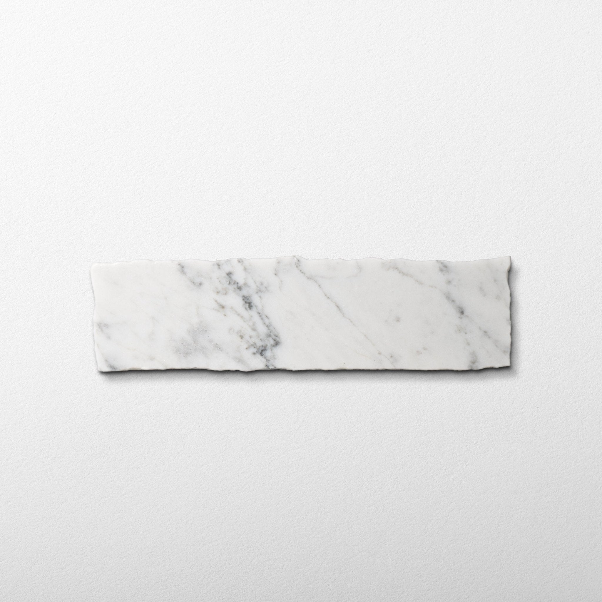 Bianco Carrara Marble 2x8 Patina Tile - Cemento Collection