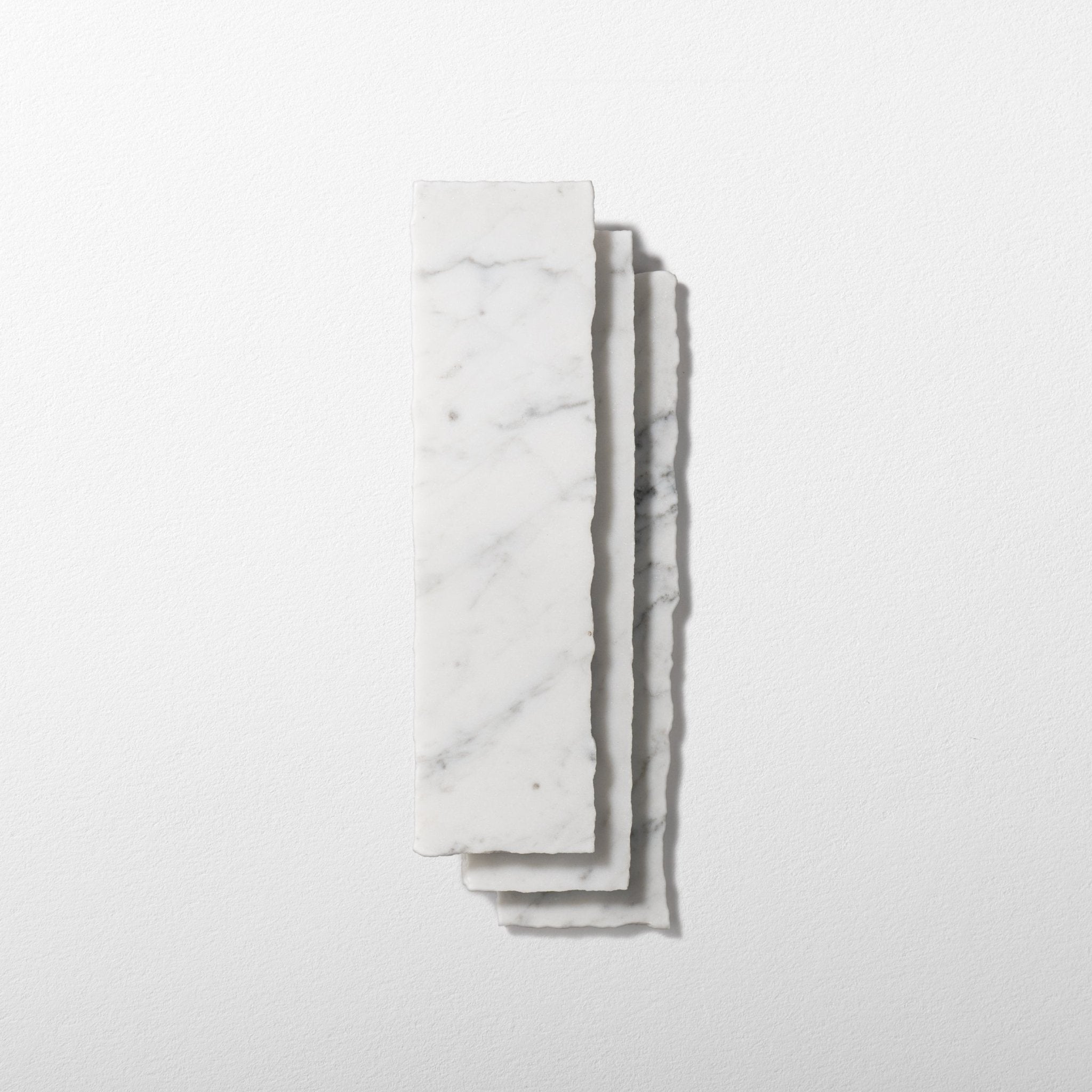 Bianco Carrara Marble 2x8 Patina Tile - Cemento Collection