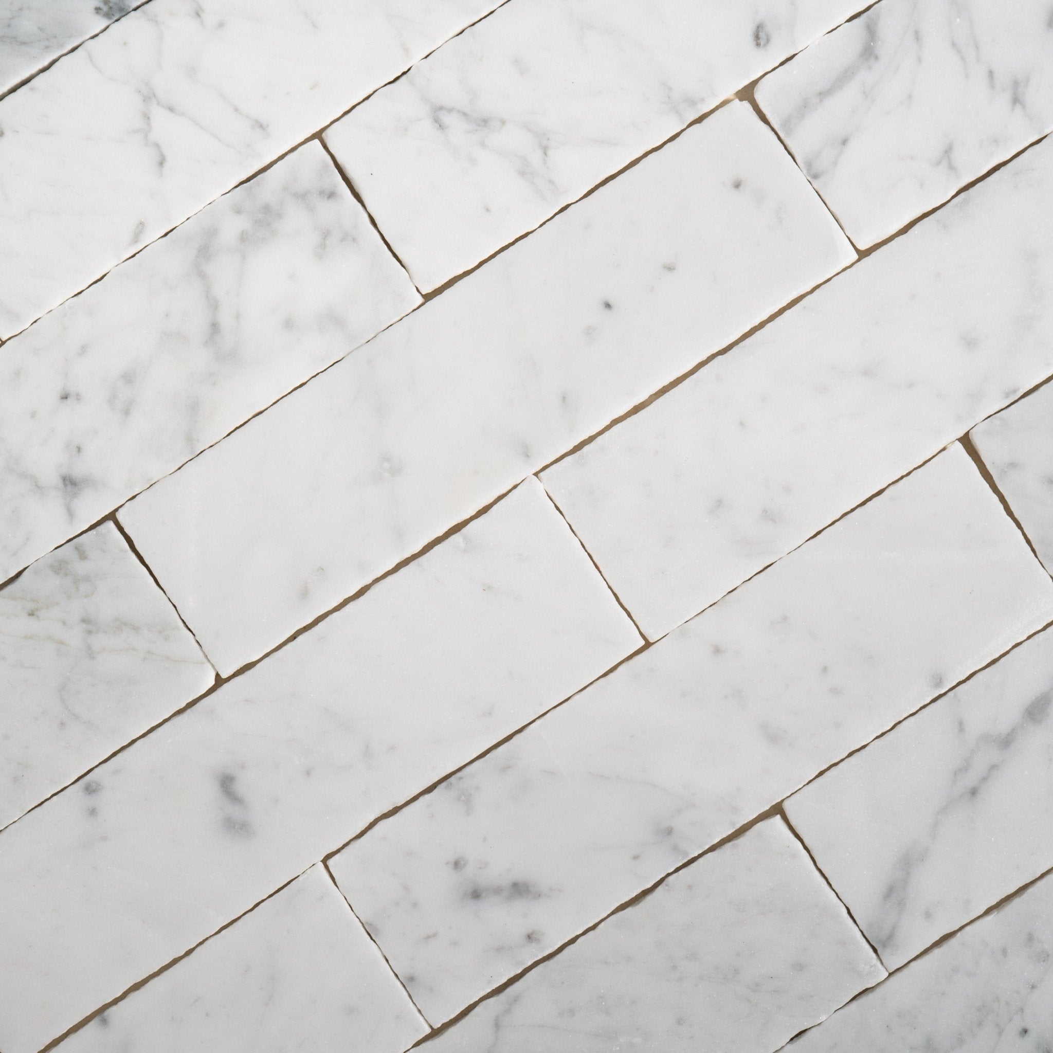 Bianco Carrara Marble 2x8 Patina Tile - Cemento Collection