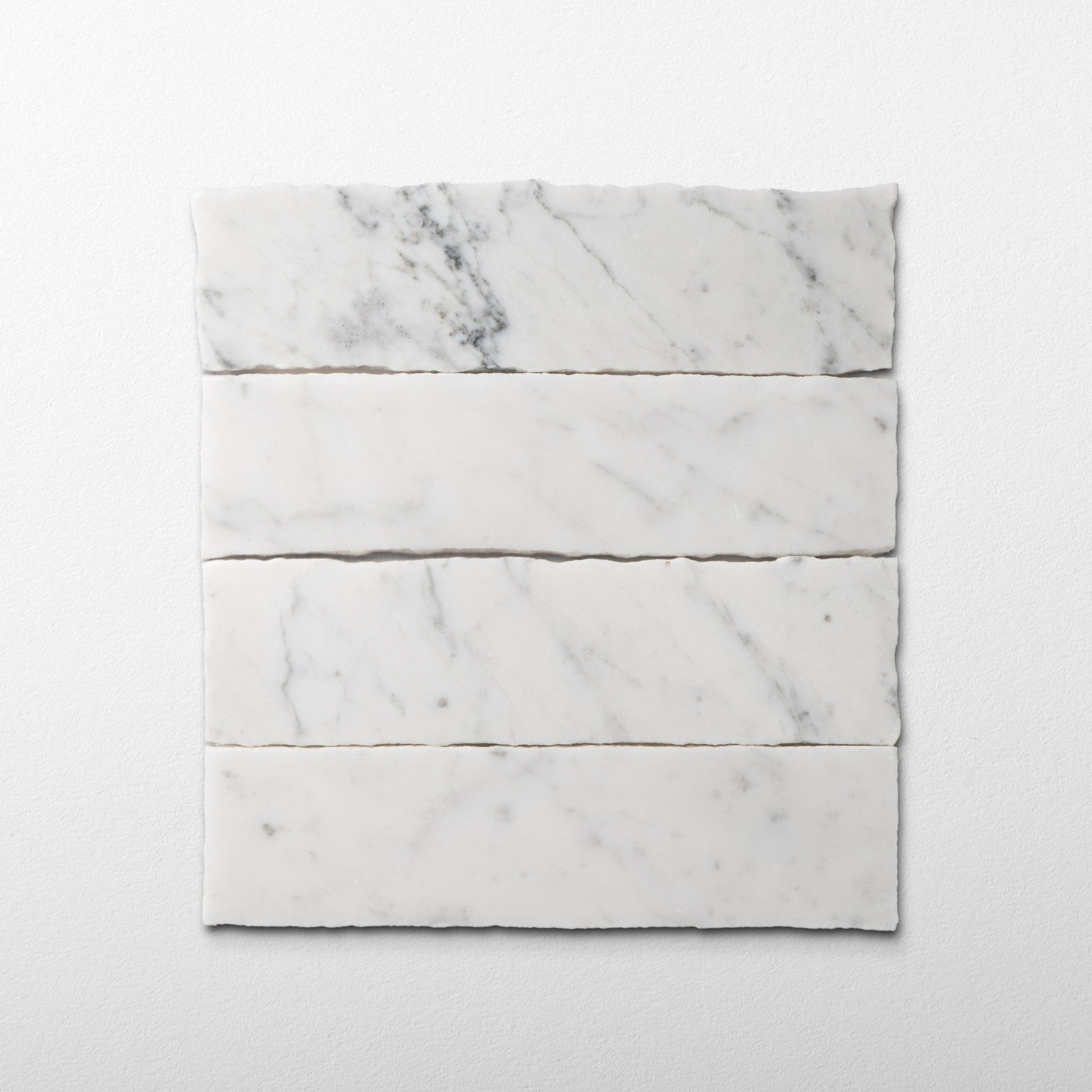 Bianco Carrara Marble 2x8 Patina Tile - Cemento Collection