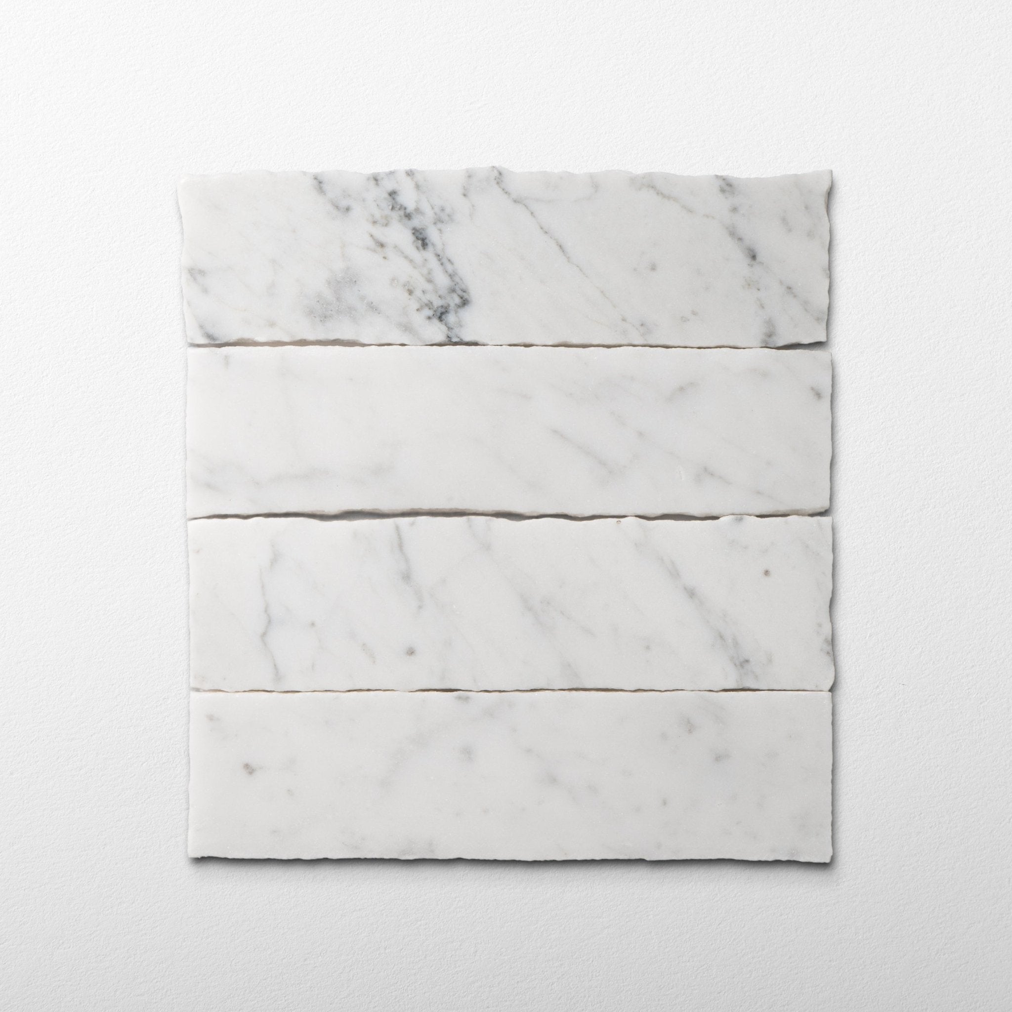 Bianco Carrara Marble 2x8 Patina Tile - Cemento Collection