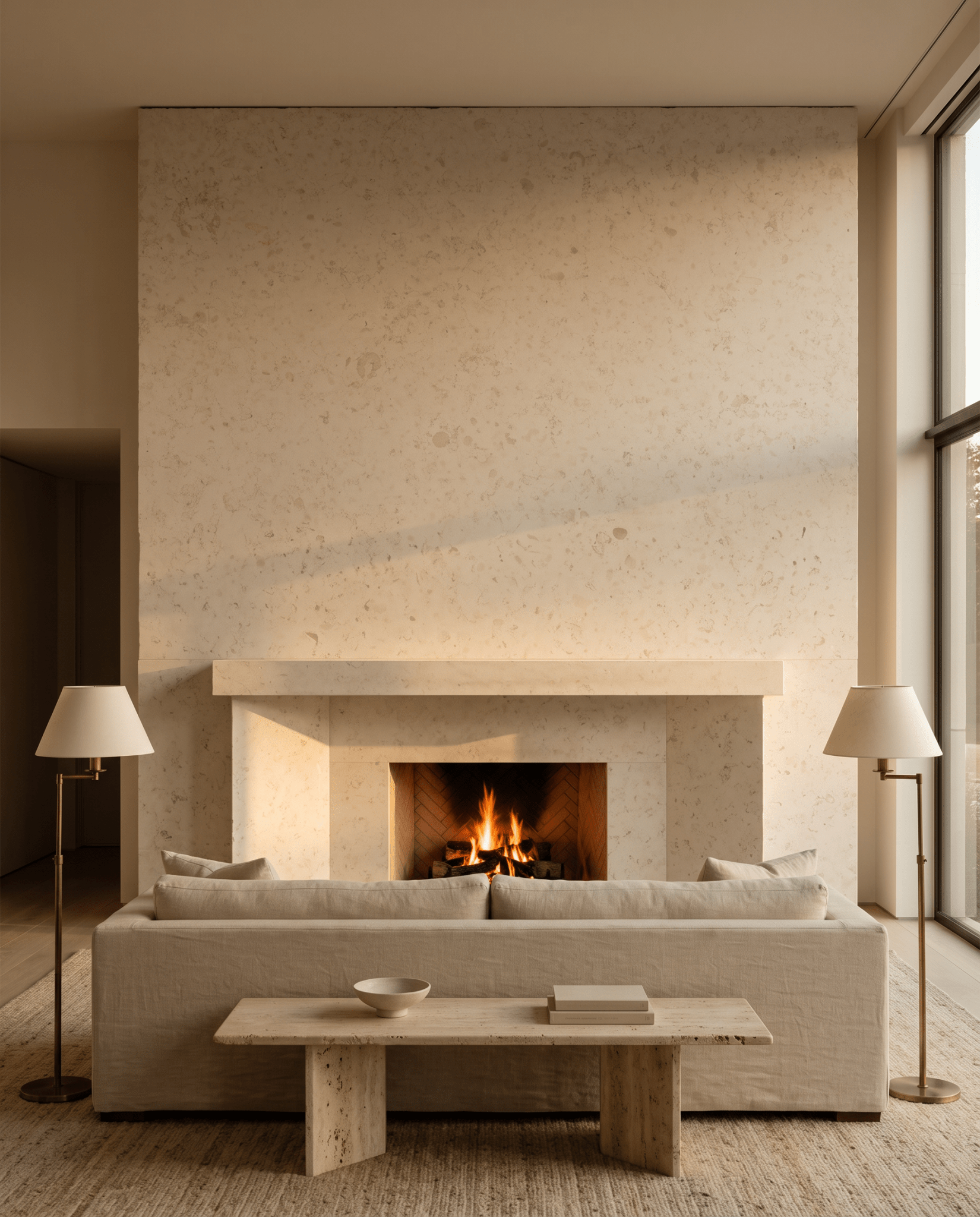 Bianco Perlino Marble Honed Slab - Cemento Collection
