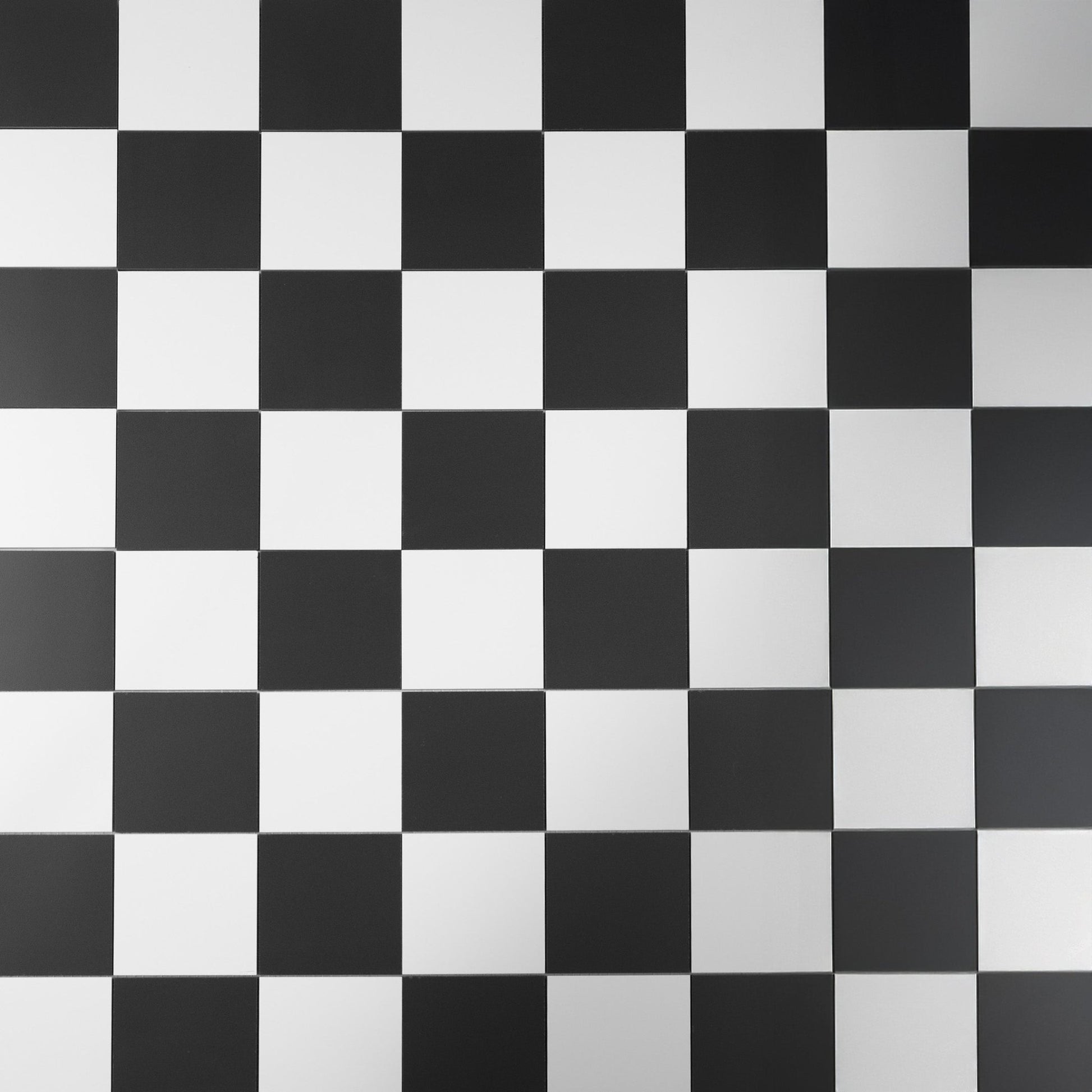 Black & White 4x4 Checker True Body Porcelain Mosaic Bundle (37.84 sqft) + Border Kit (46 linear ft) - Cemento Collection