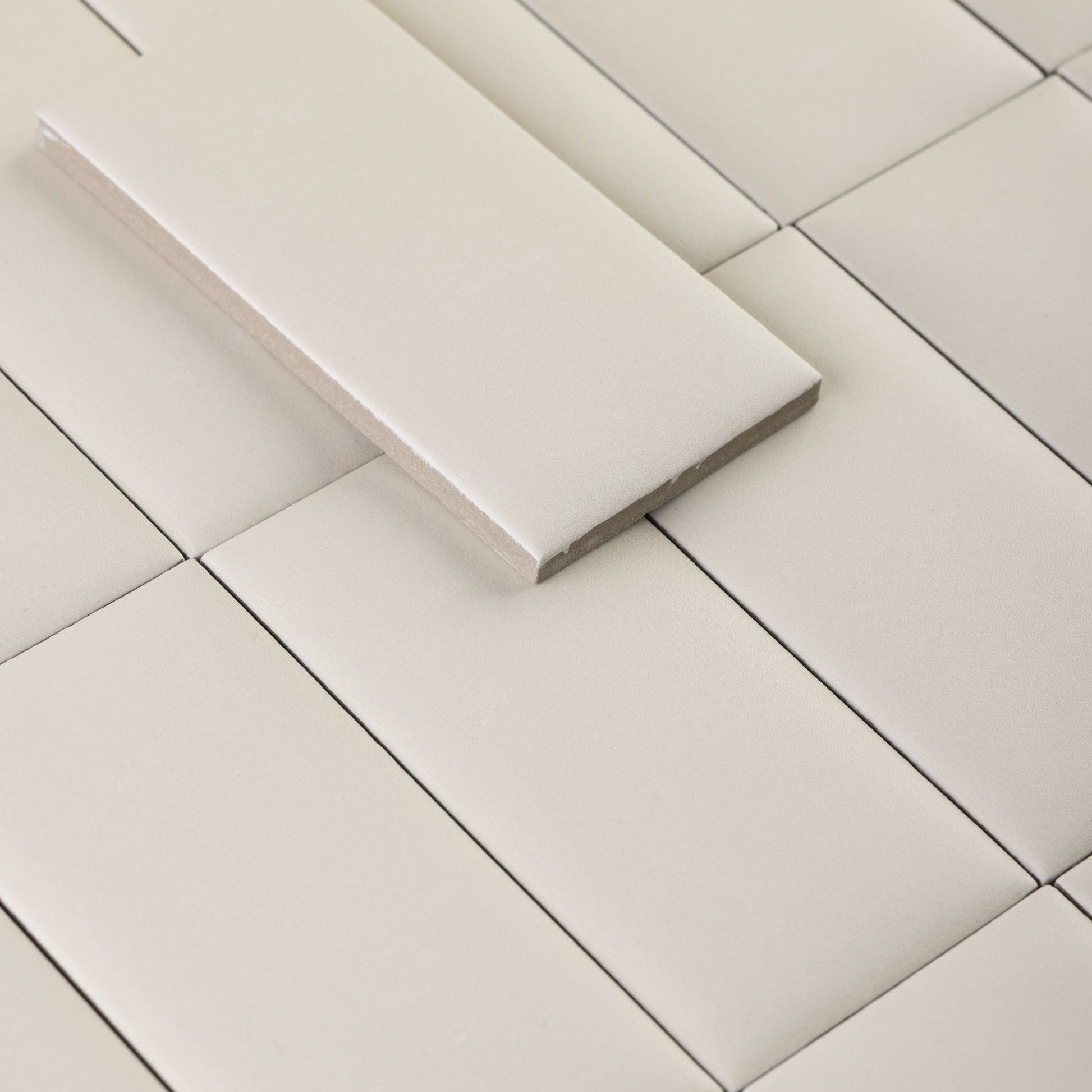 Bonbon 2.25x4.5 Banana Shake Matte Porcelain Tile - Cemento Collection