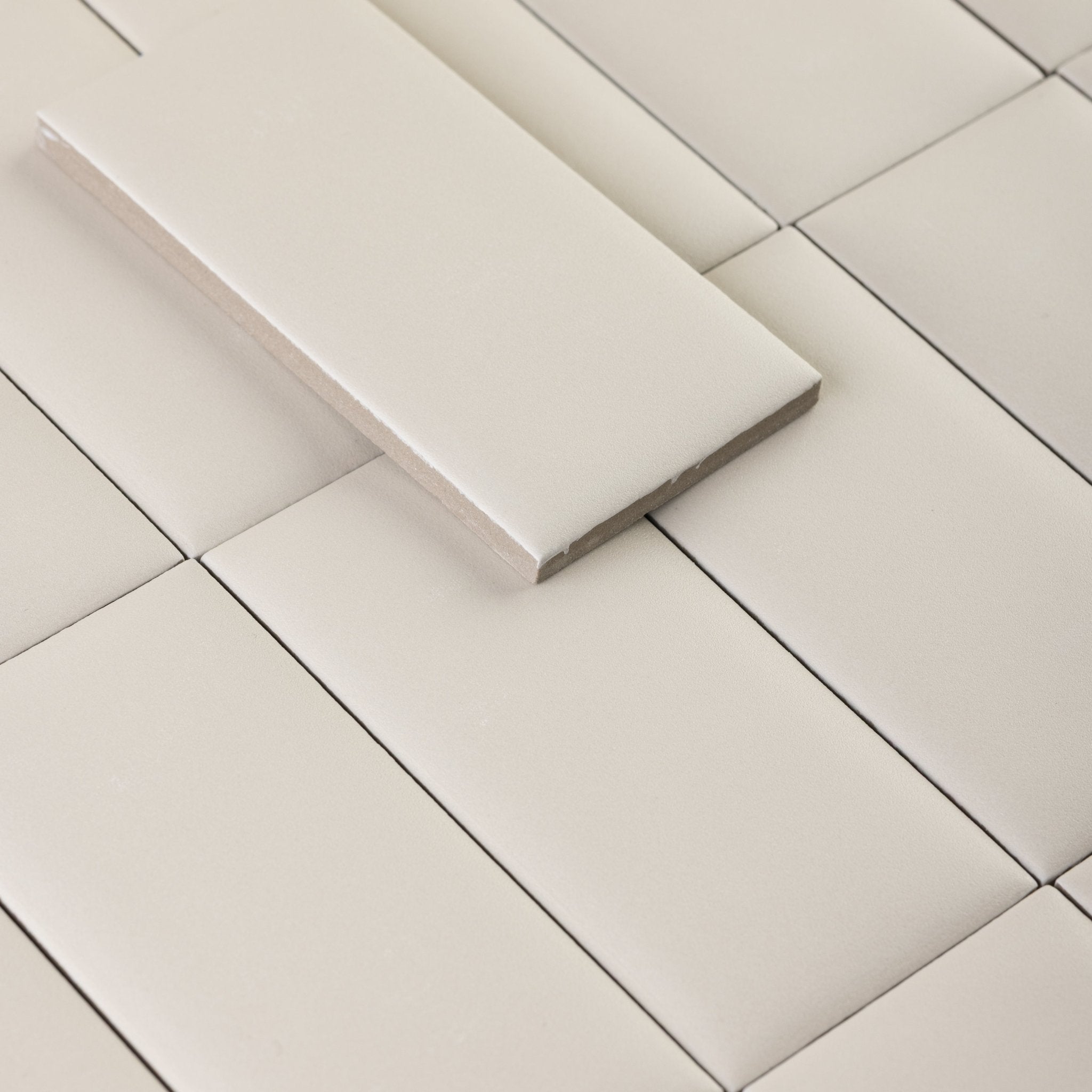 Bonbon 2.25x4.5 Banana Shake Matte Porcelain Tile - Cemento Collection