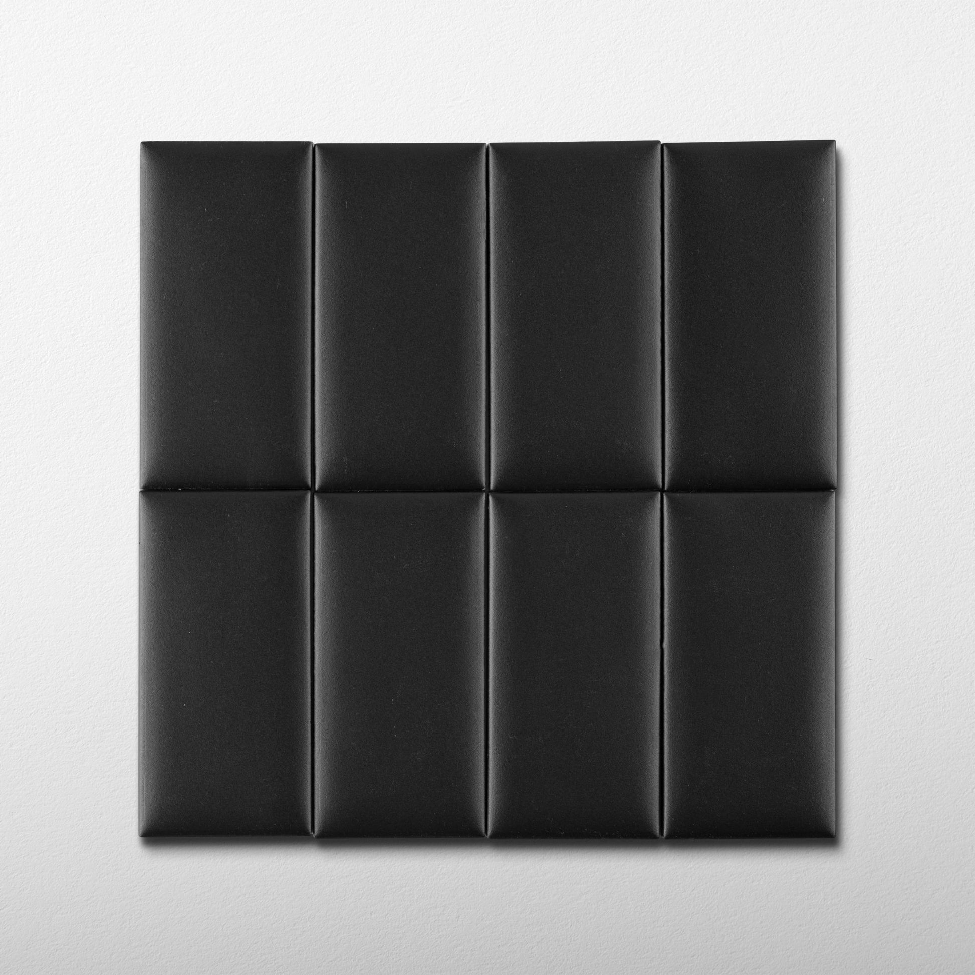 Bonbon 2.25x4.5 Black Grape Matte Porcelain Tile - Cemento Collection