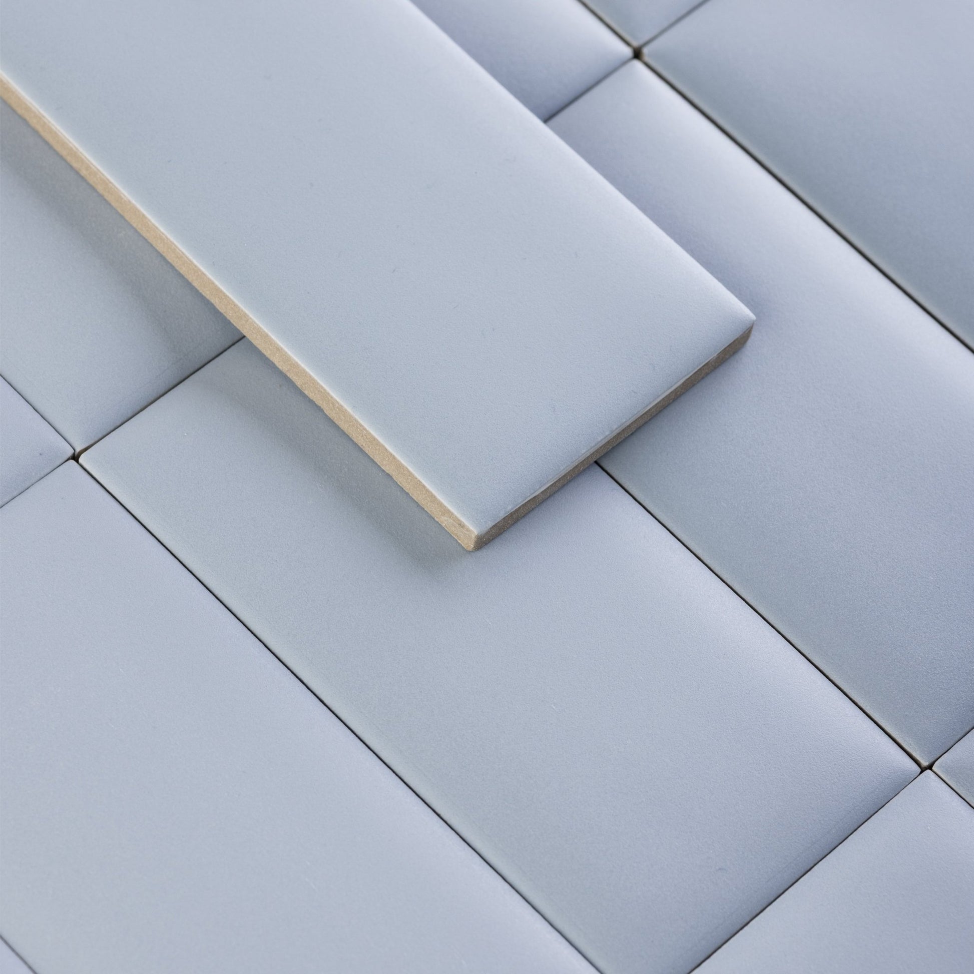 Bonbon 2.25x4.5 Blue Moon Ice Cream Matte Porcelain Tile - Cemento Collection