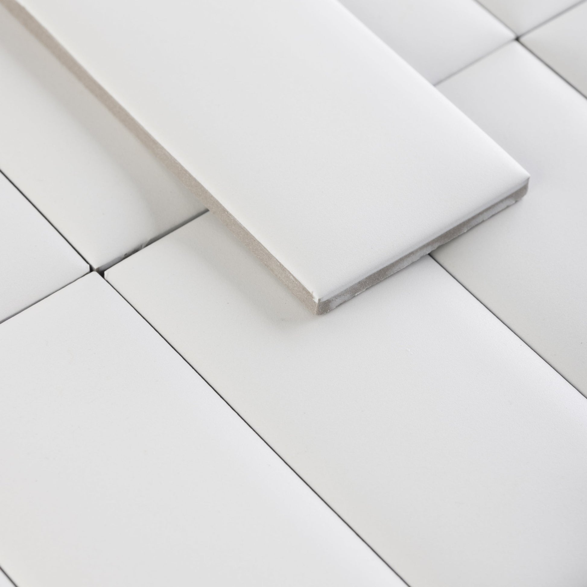 Bonbon 2.25x4.5 Coconut Matte Porcelain Tile - Cemento Collection