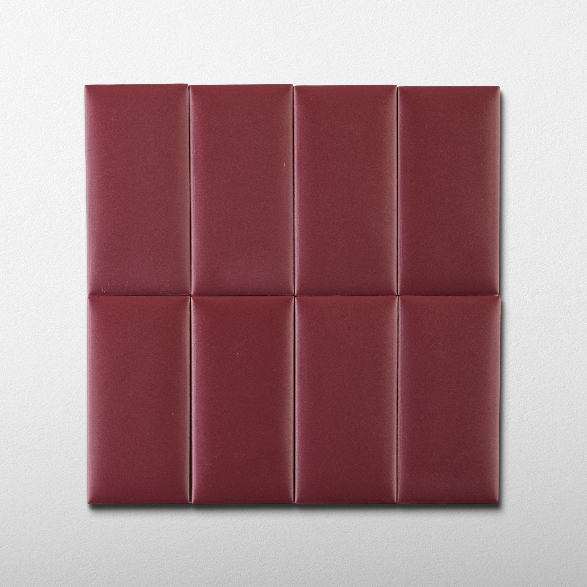 Bonbon 2.25x4.5 Cranberry Matte Porcelain Tile - Cemento Collection