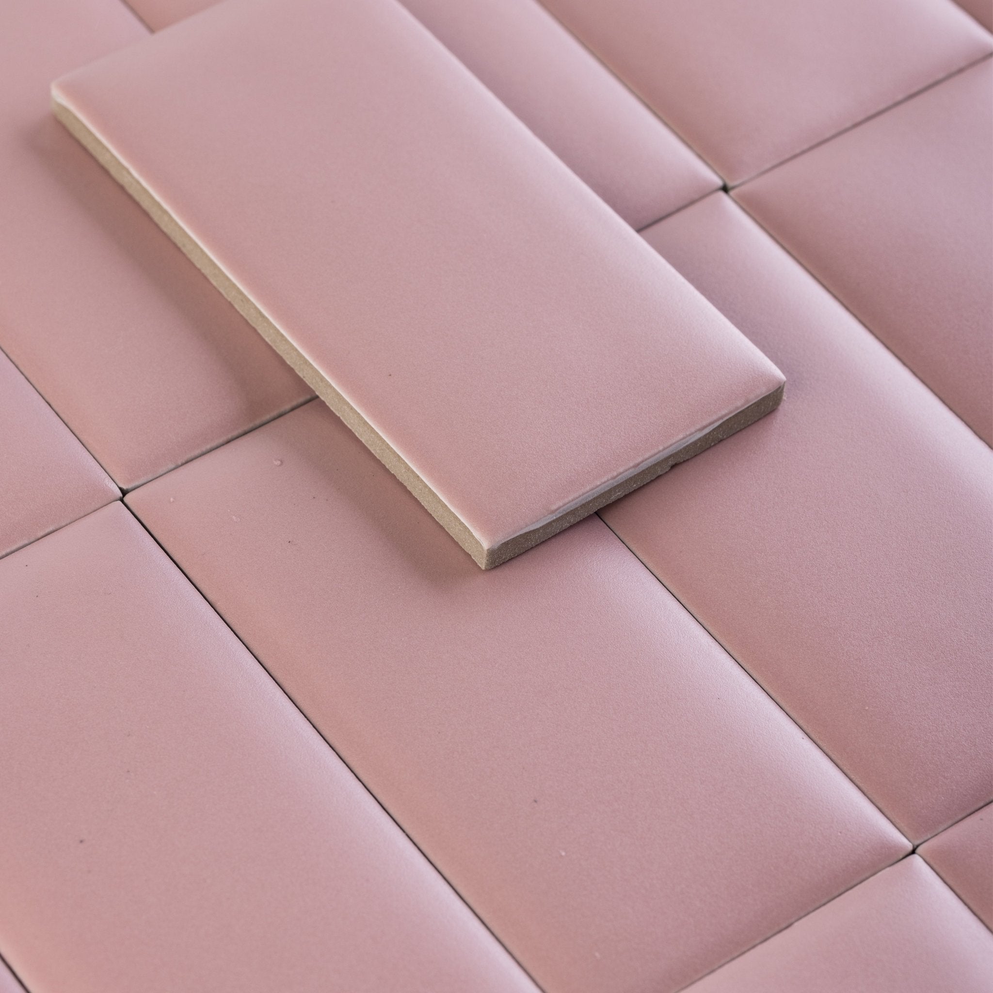 Bonbon 2.25x4.5 Lilly Pilly Berries Matte Porcelain Tile - Cemento Collection