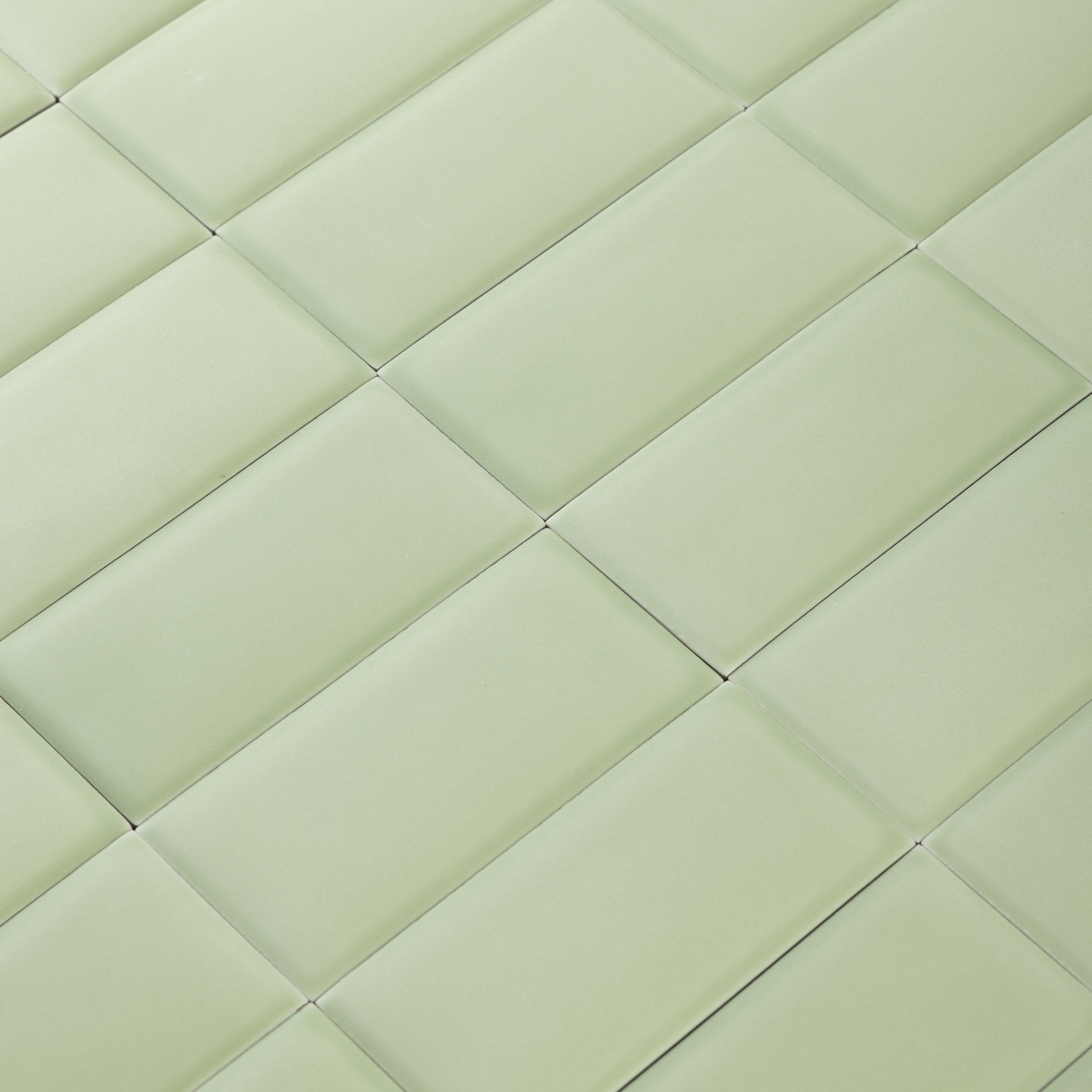 Bonbon 2.25x4.5 Lime Green Matte Porcelain Tile - Cemento Collection
