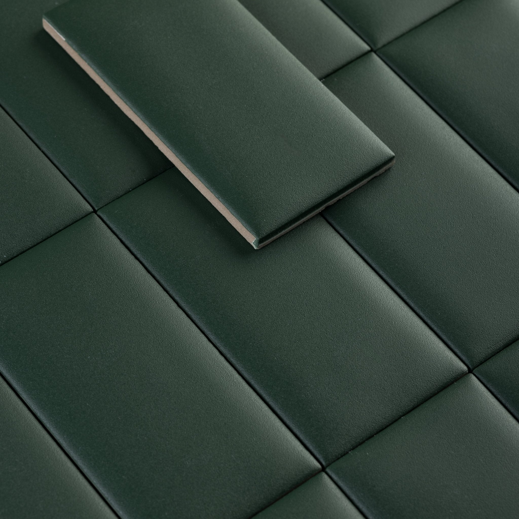 Bonbon 2.25x4.5 Organic Bergamot Matte Porcelain Tile - Cemento Collection