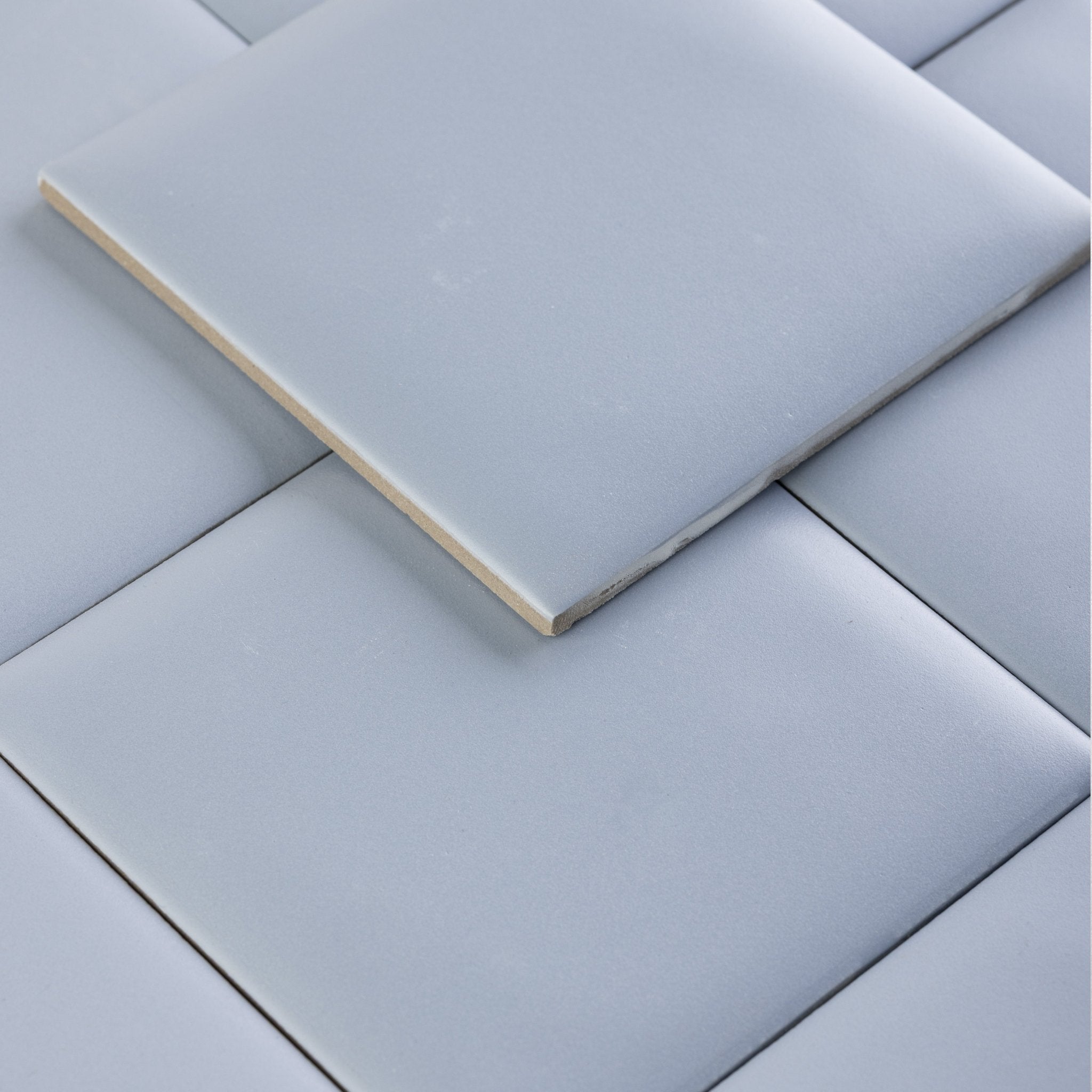 Bonbon 4.5x4.5 Blue Moon Ice Cream Matte Porcelain Tile - Cemento Collection