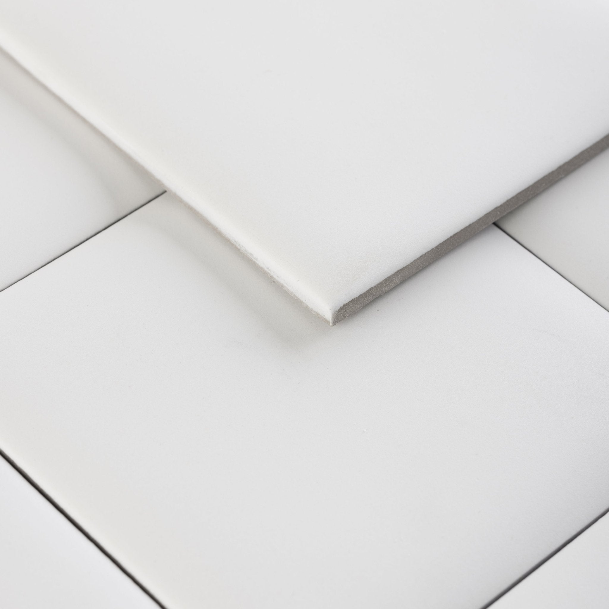 Bonbon 4.5x4.5 Coconut Matte Porcelain Tile - Cemento Collection
