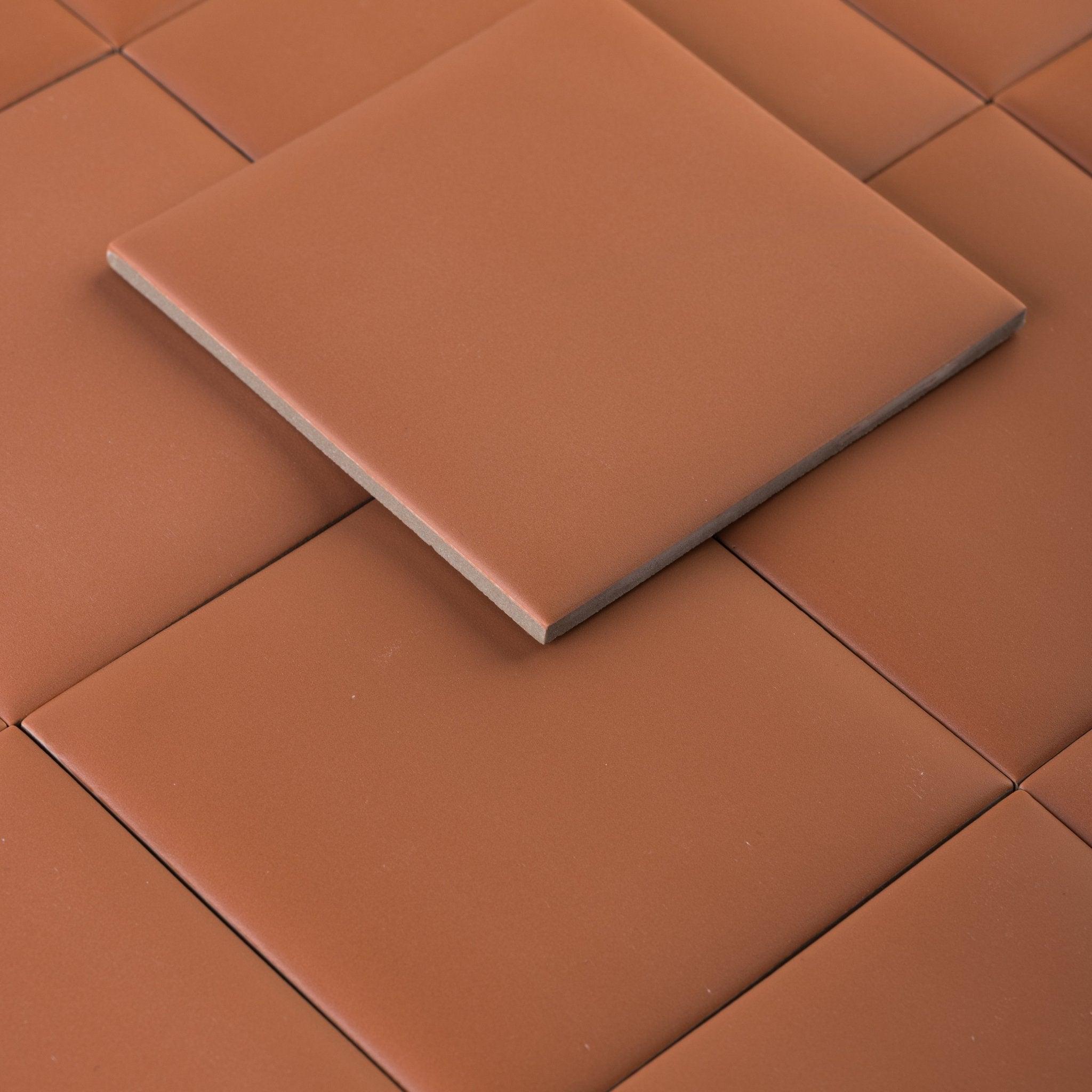 Bonbon 4.5x4.5 Ripe Peach Skin Matte Porcelain Tile - Cemento Collection