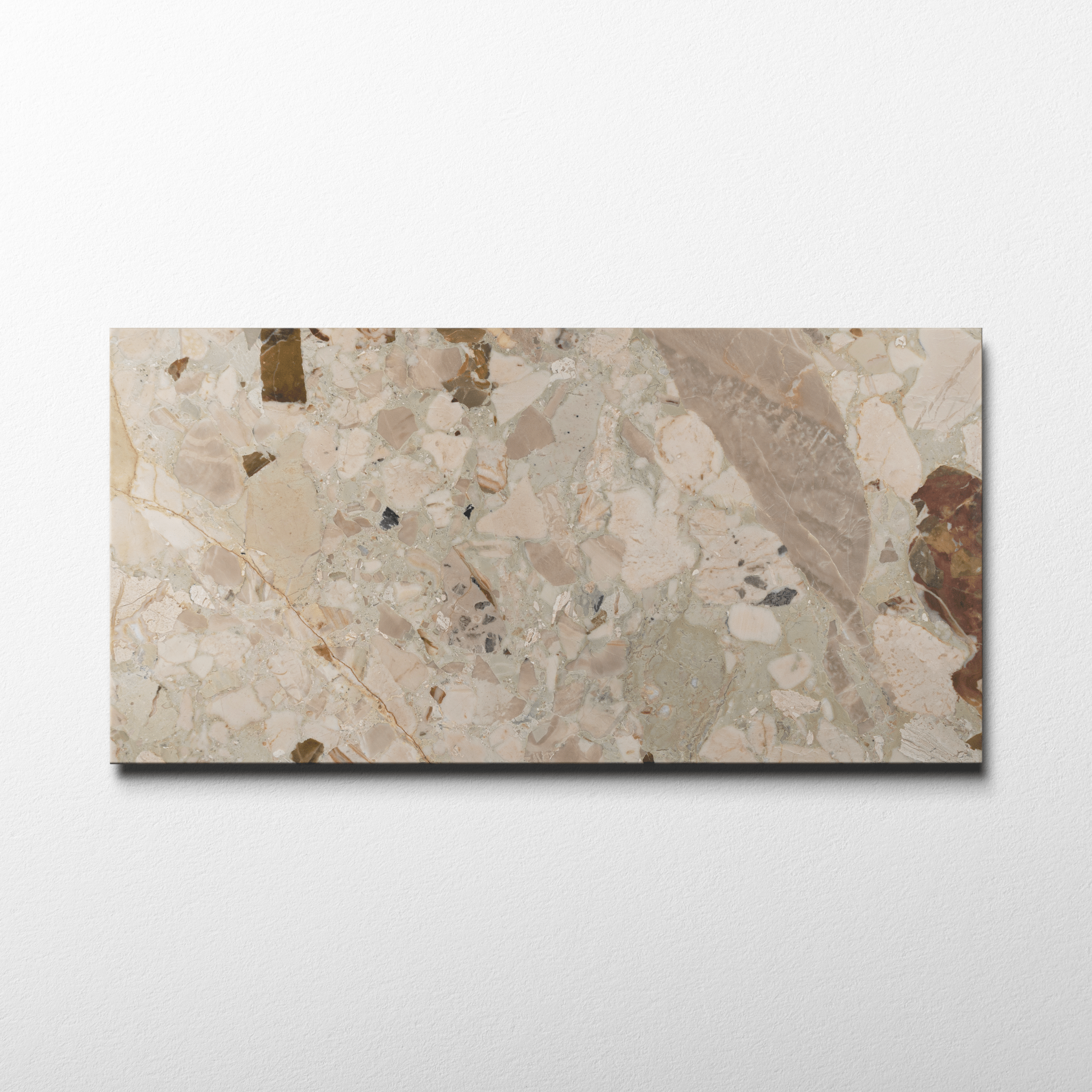 Botticelli Breccia Rose Marble 12x24 Honed Field Tile - Cemento Collection