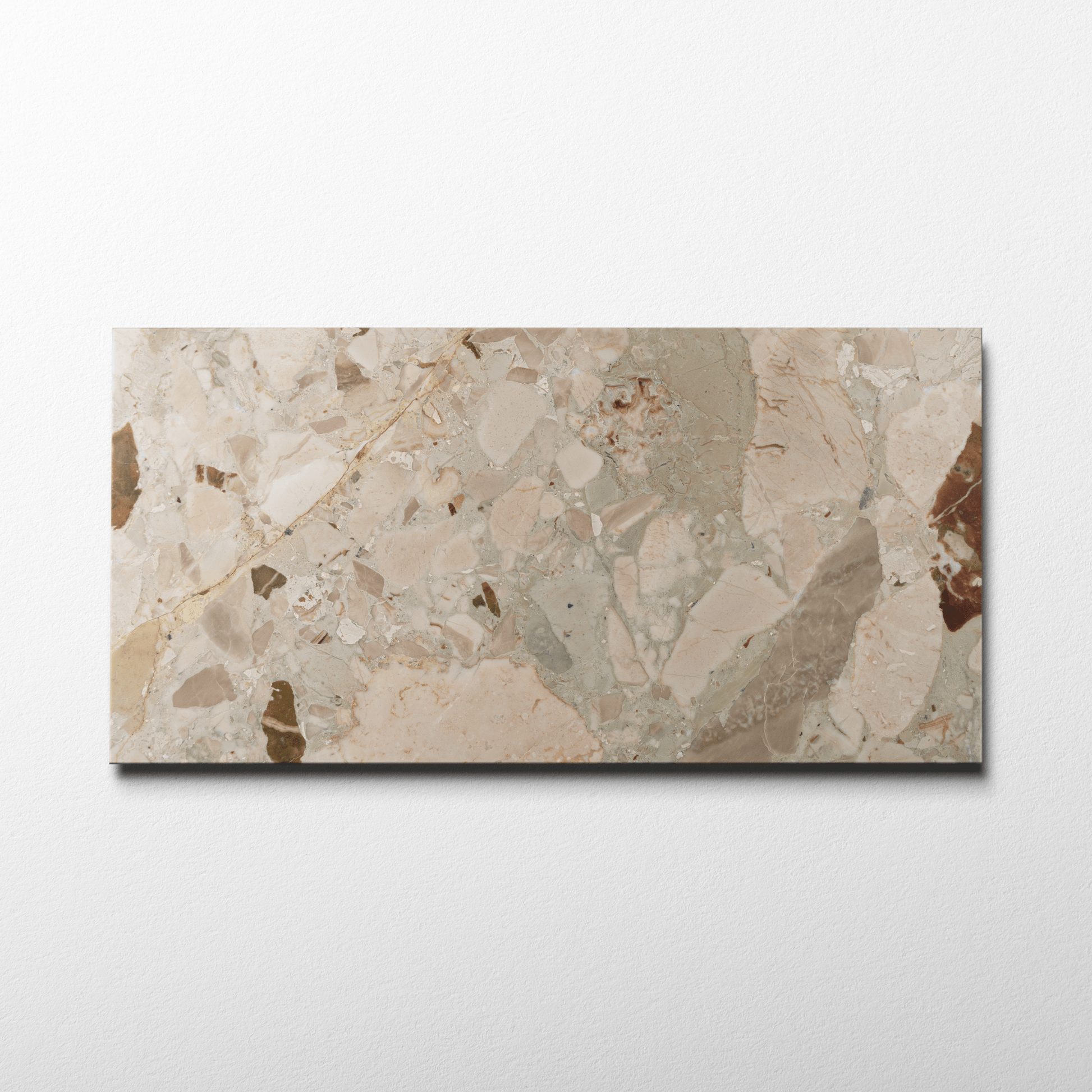 Botticelli Breccia Rose Marble 12x24 Honed Field Tile - Cemento Collection