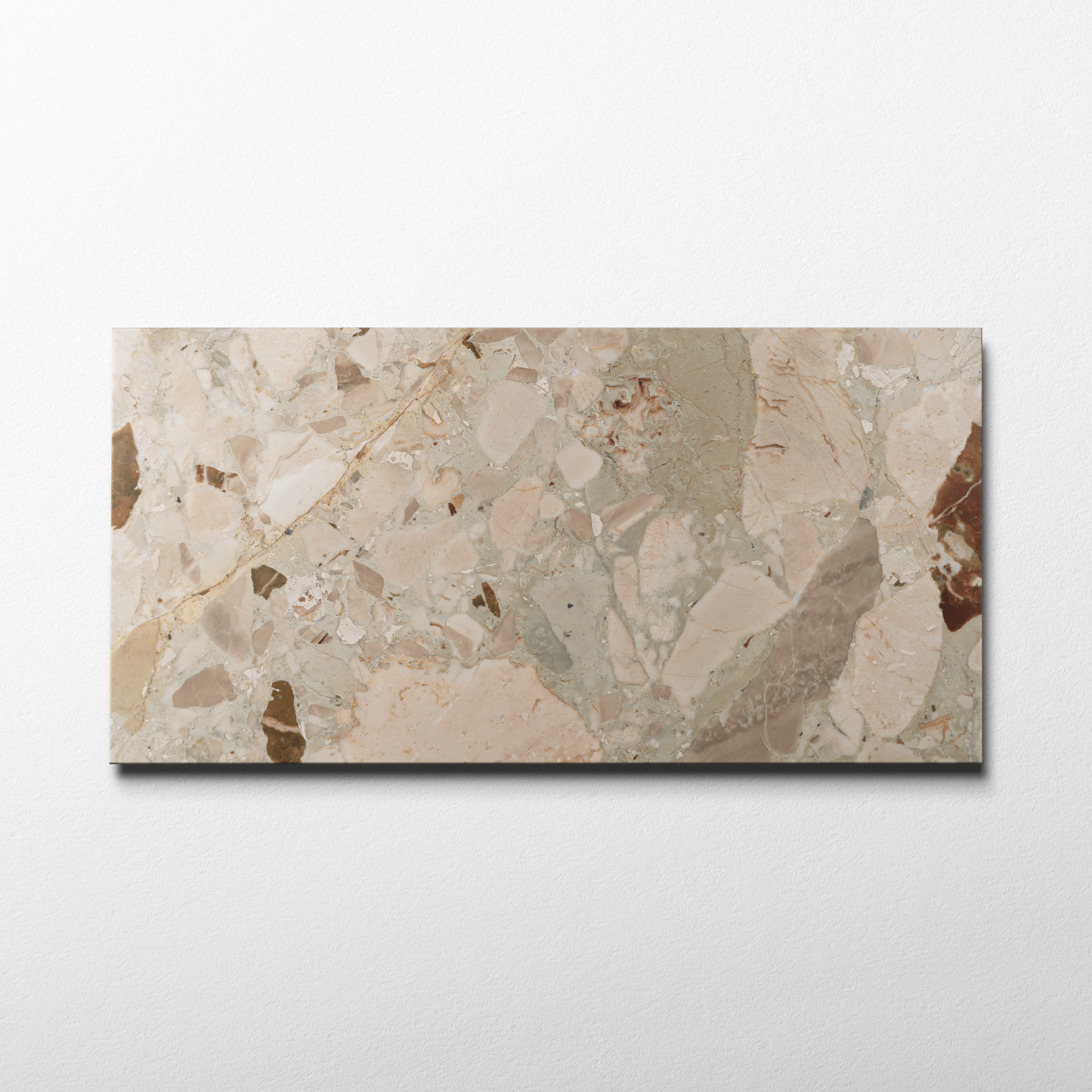 Botticelli Breccia Rose Marble 12x24 Honed Field Tile - Cemento Collection