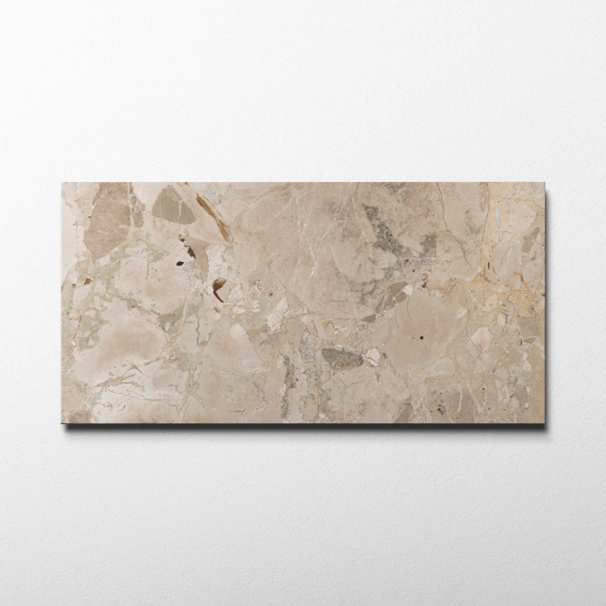 Botticelli Breccia Rose Marble 12x24 Honed Field Tile - Cemento Collection