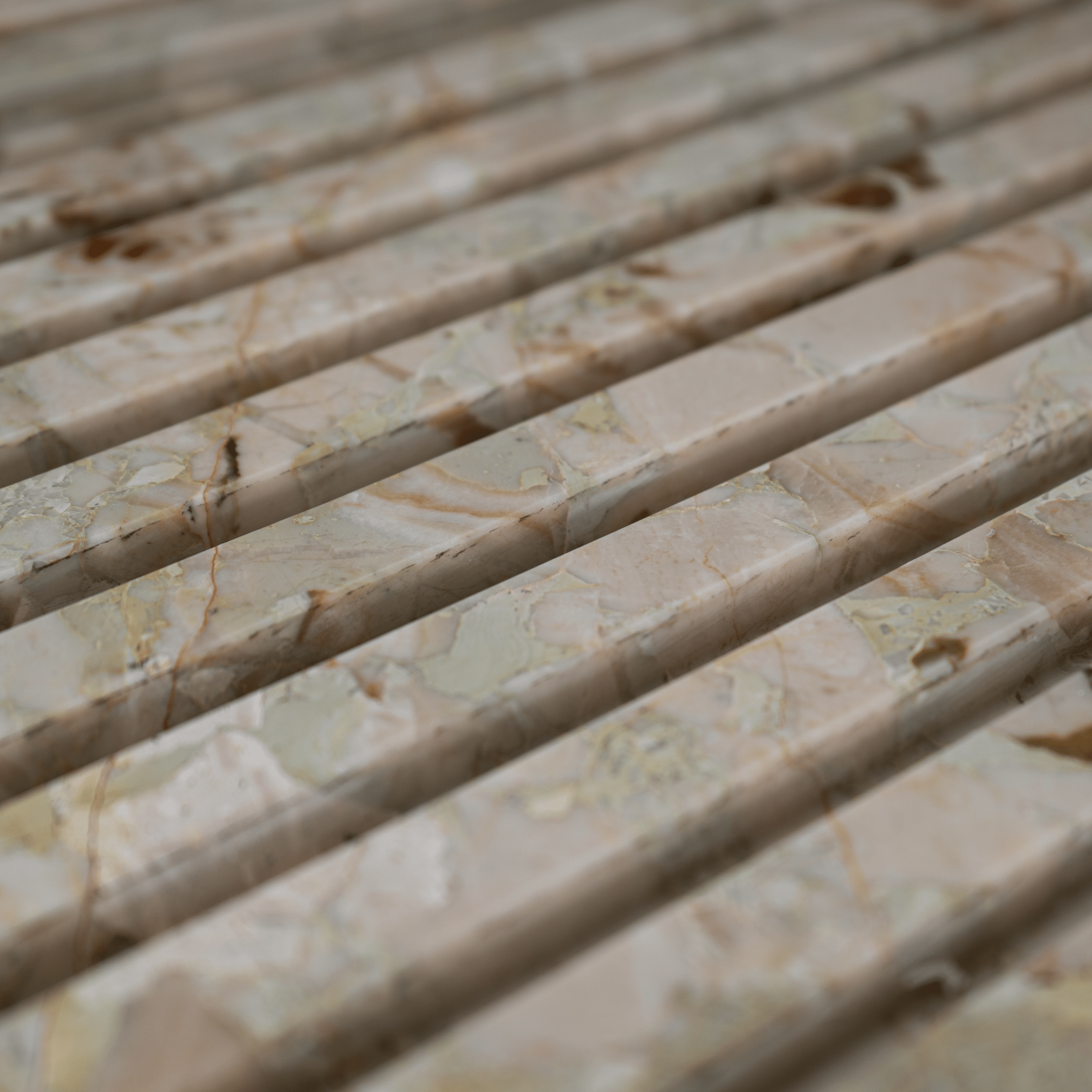 Botticelli Breccia Rose Marble 12x24 Honed Fluted Field Tile - Cemento Collection