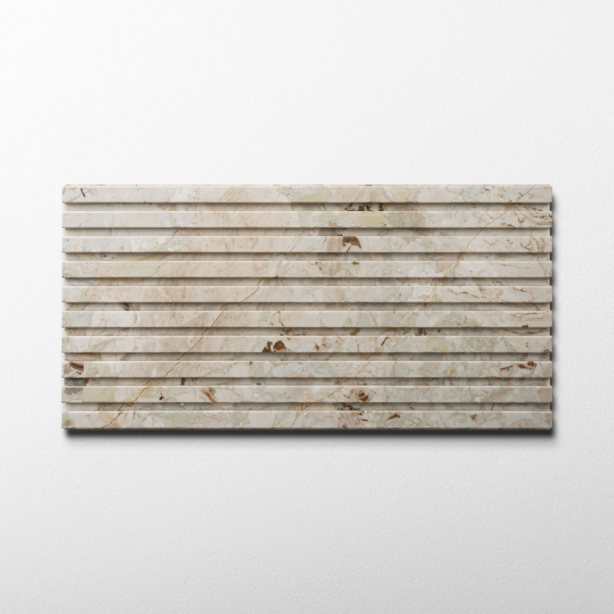 Botticelli Breccia Rose Marble 12x24 Honed Fluted Field Tile - Cemento Collection