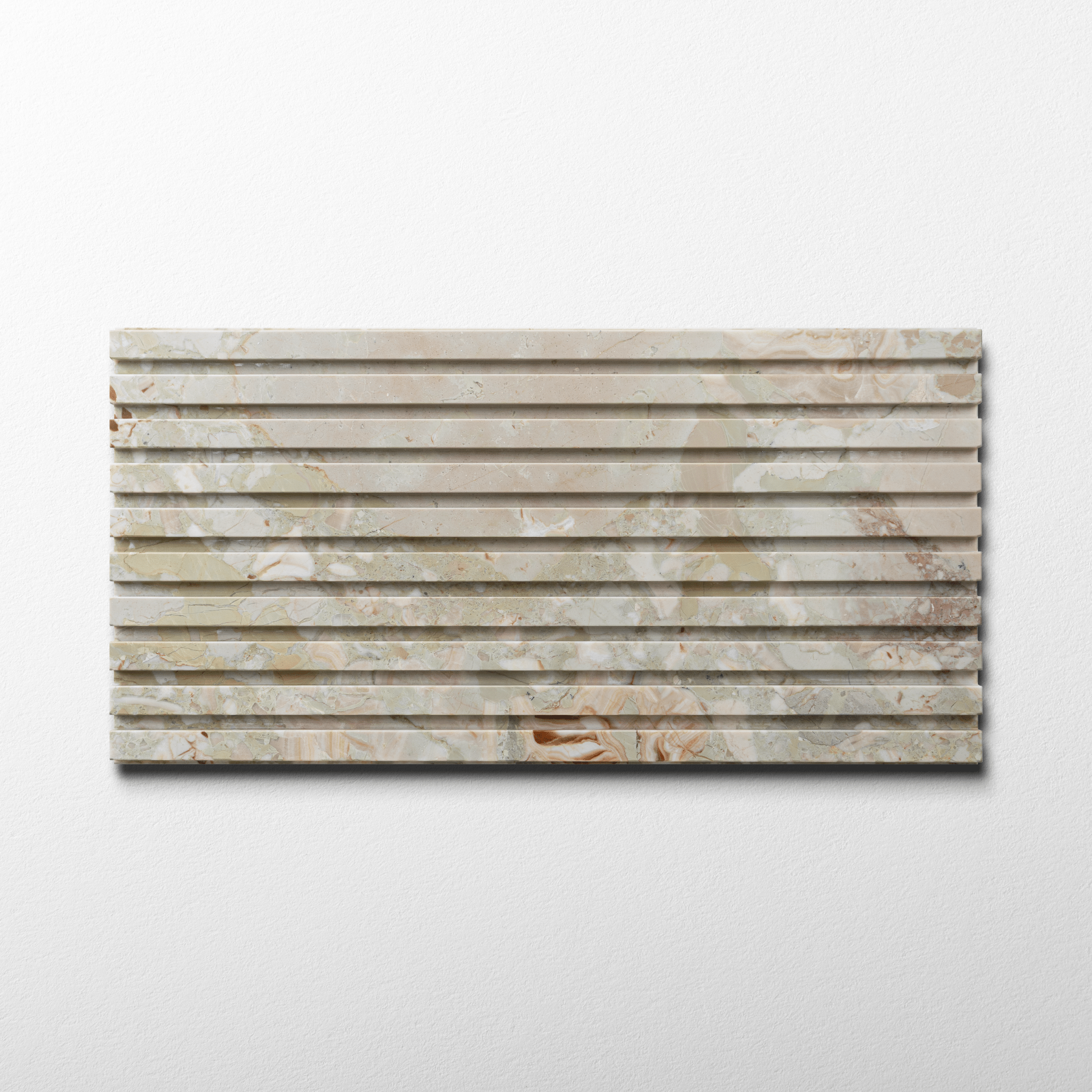 Botticelli Breccia Rose Marble 12x24 Honed Fluted Field Tile - Cemento Collection