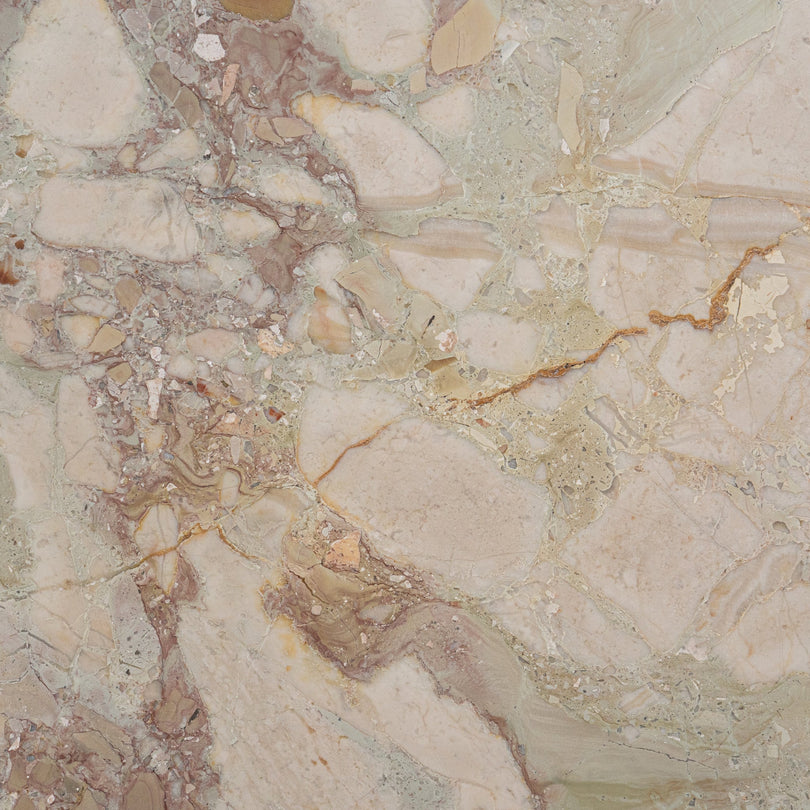 Botticelli Breccia Rose Marble Honed Slab – Cemento Collection