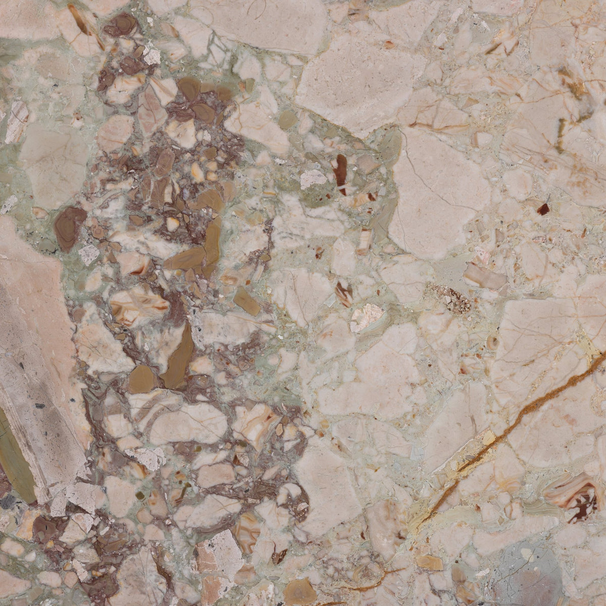 Botticelli Breccia Rose Marble Honed Slab - Cemento Collection