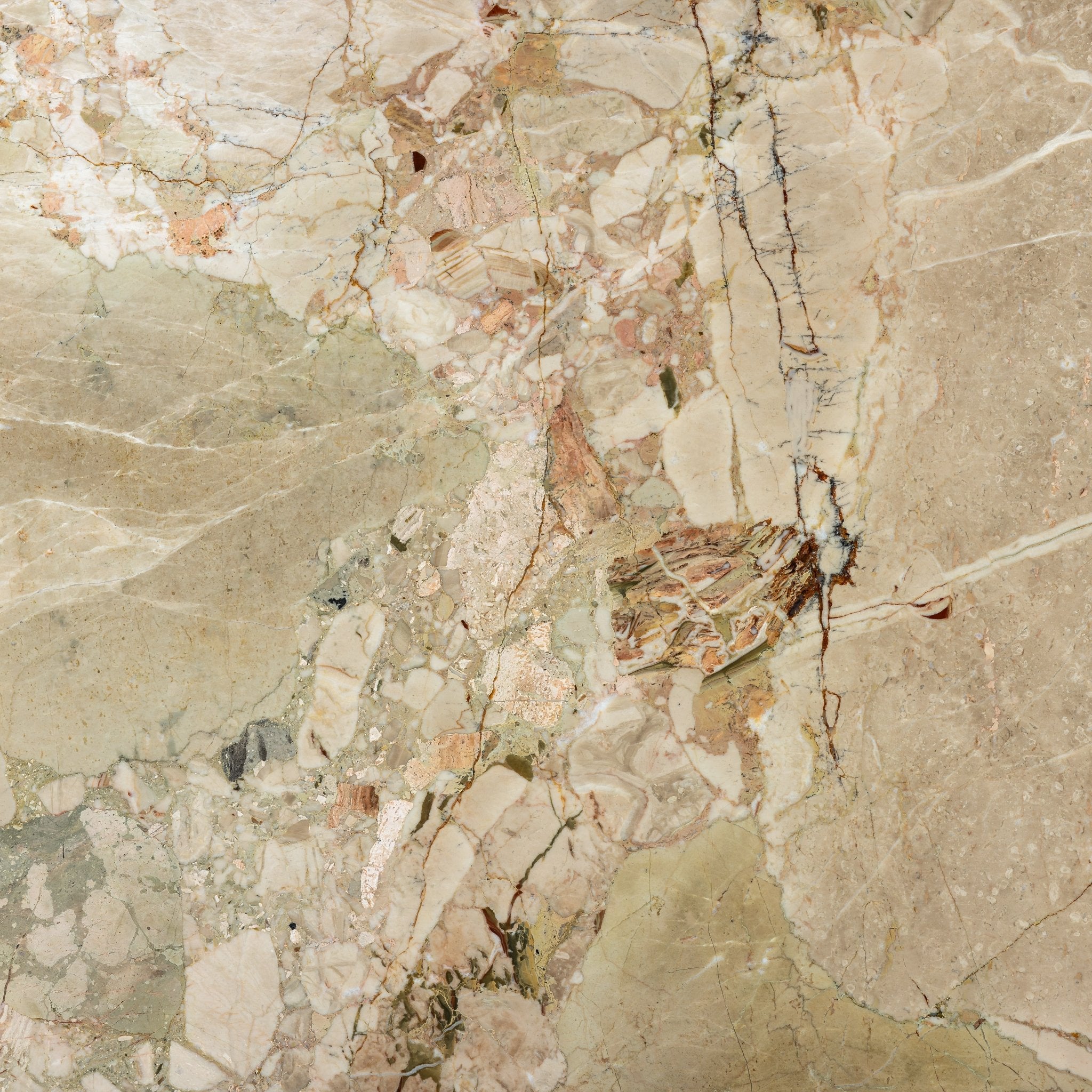 Botticelli Breccia Rose Marble Honed Slab (B2) - Cemento Collection