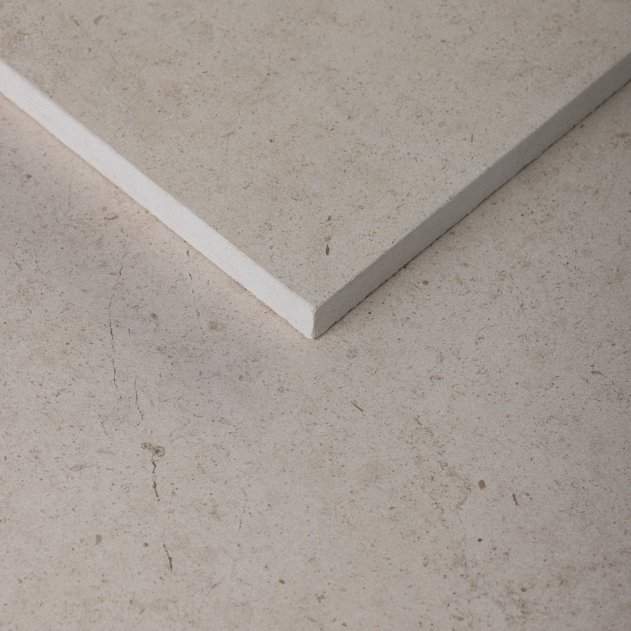 Braga Sand Limestone 16x16 Sandblasted & Brushed Tile - Cemento Collection