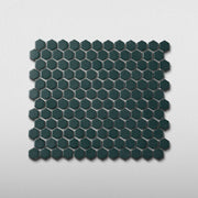 British Green 1" Hexagon Matte Porcelain Mosaic Tile - Cemento Collection