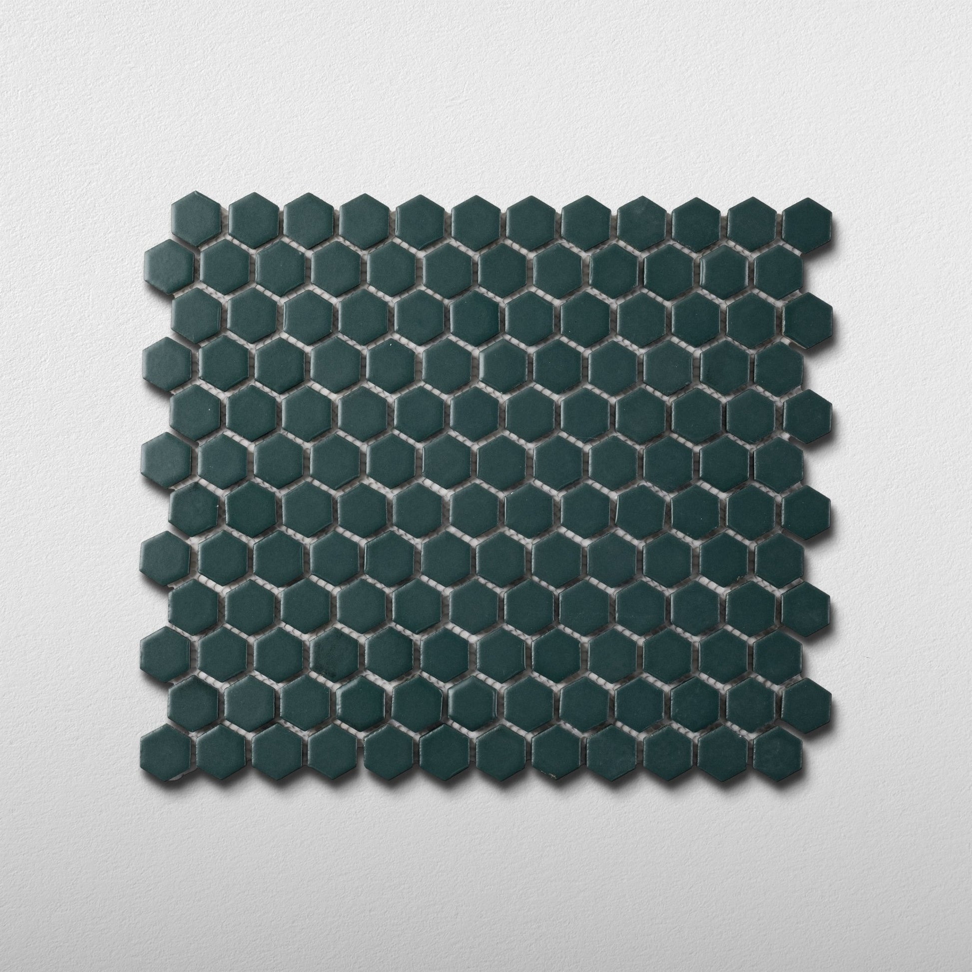 British Green 1" Hexagon Matte Porcelain Mosaic Tile - Cemento Collection