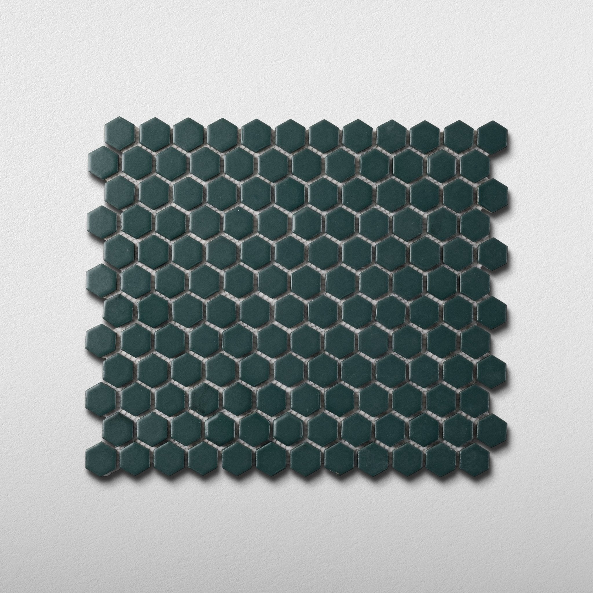 British Green 1" Hexagon Matte Porcelain Mosaic Tile - Cemento Collection