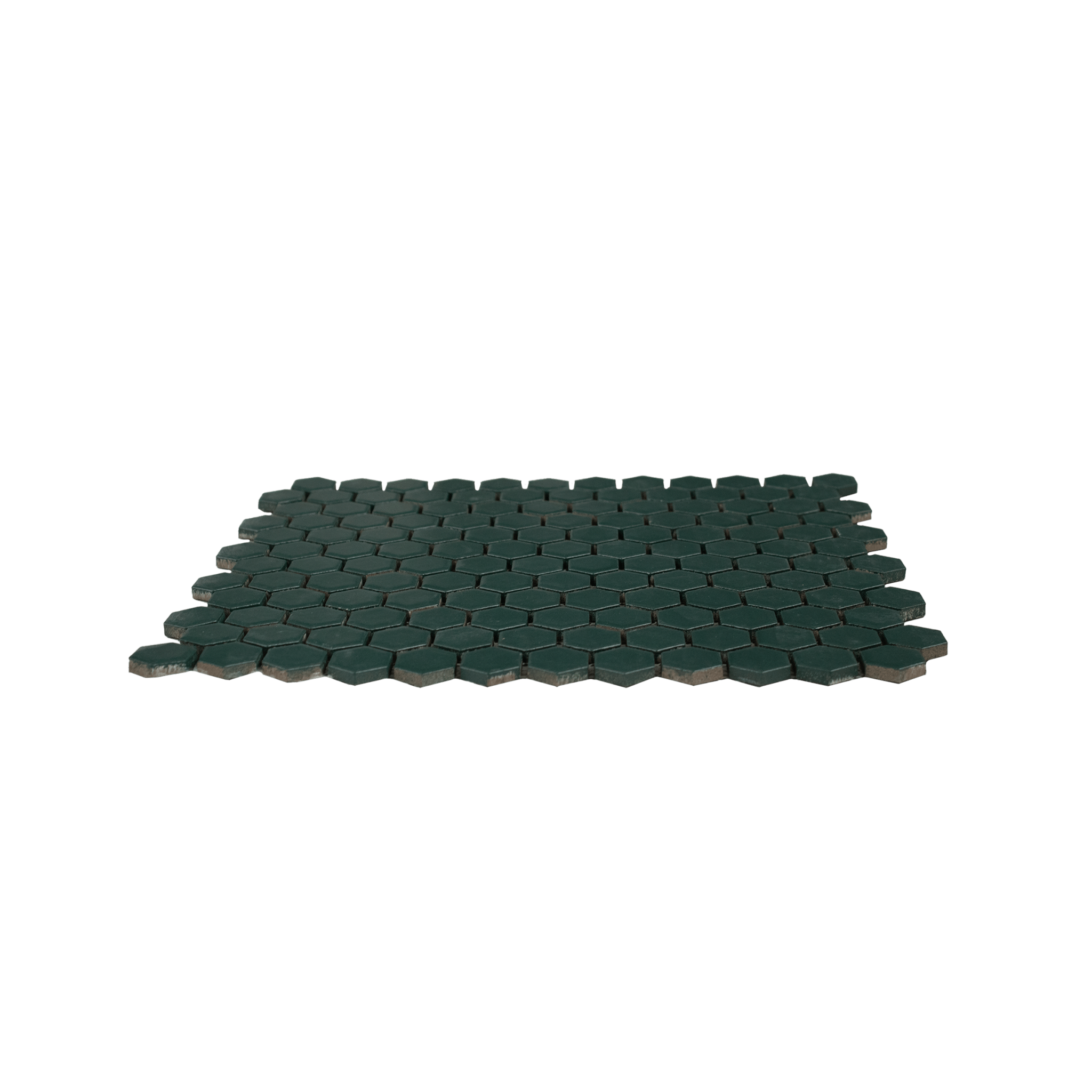 British Green 1" Hexagon Matte Porcelain Mosaic Tile - Cemento Collection