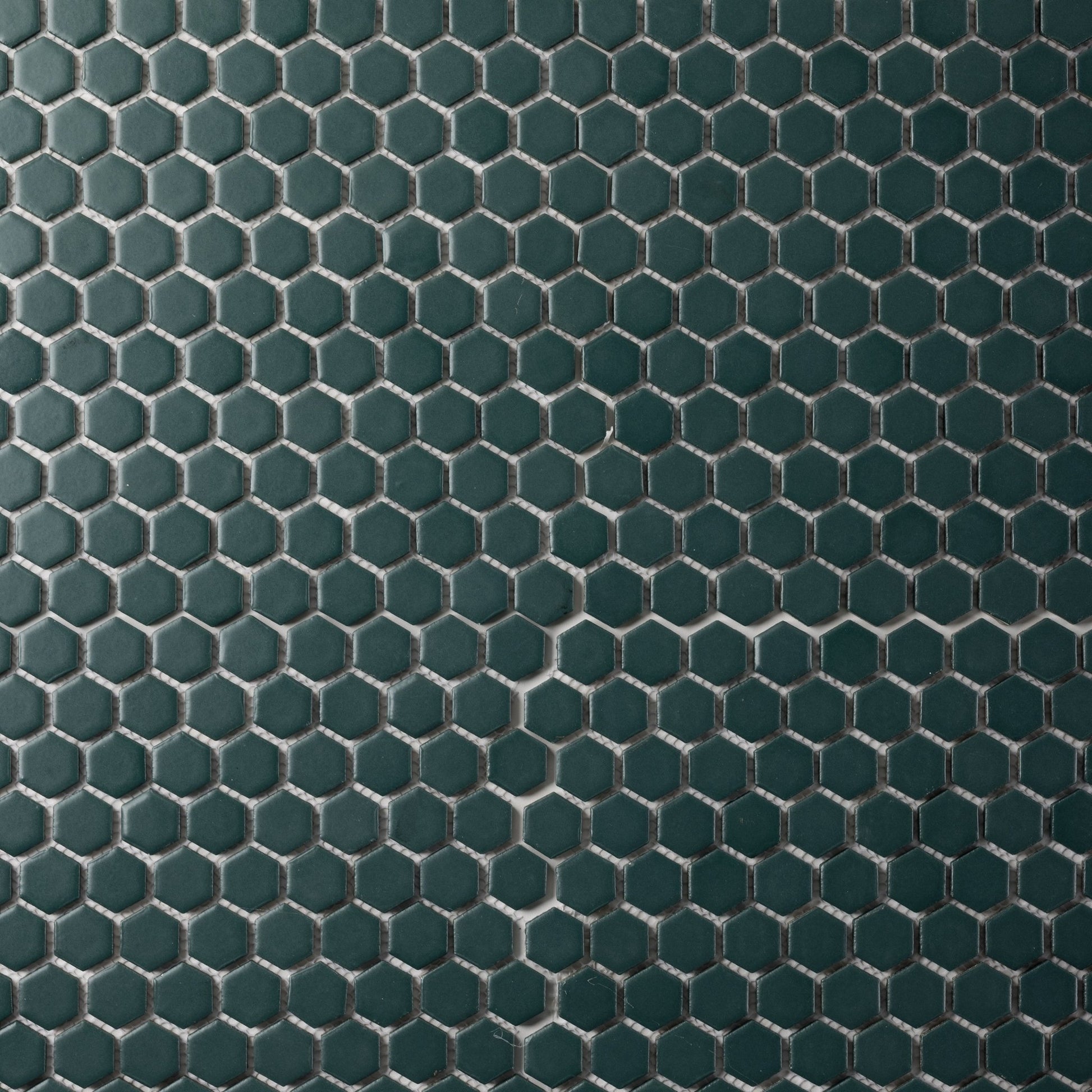 British Green 1" Hexagon Matte Porcelain Mosaic Tile - Cemento Collection