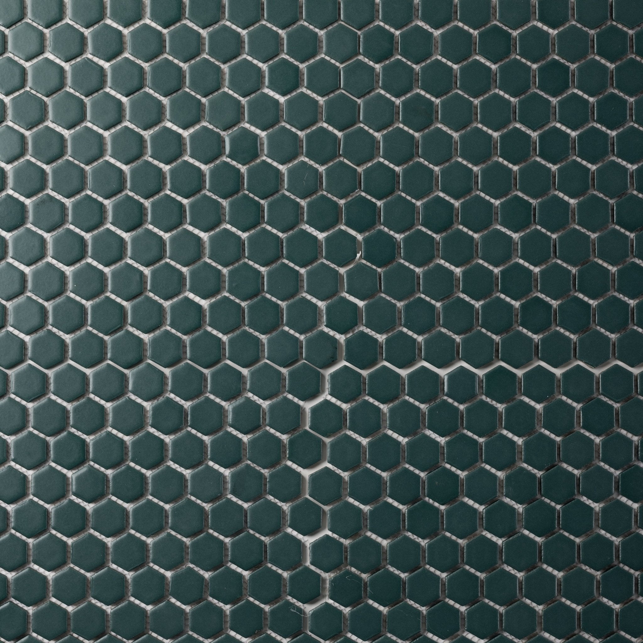 British Green 1" Hexagon Matte Porcelain Mosaic Tile - Cemento Collection
