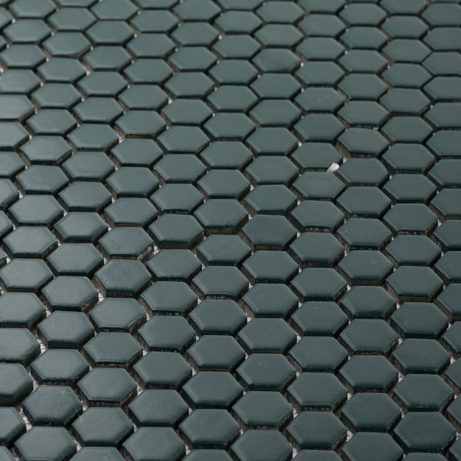 British Green 1" Hexagon Matte Porcelain Mosaic Tile - Cemento Collection