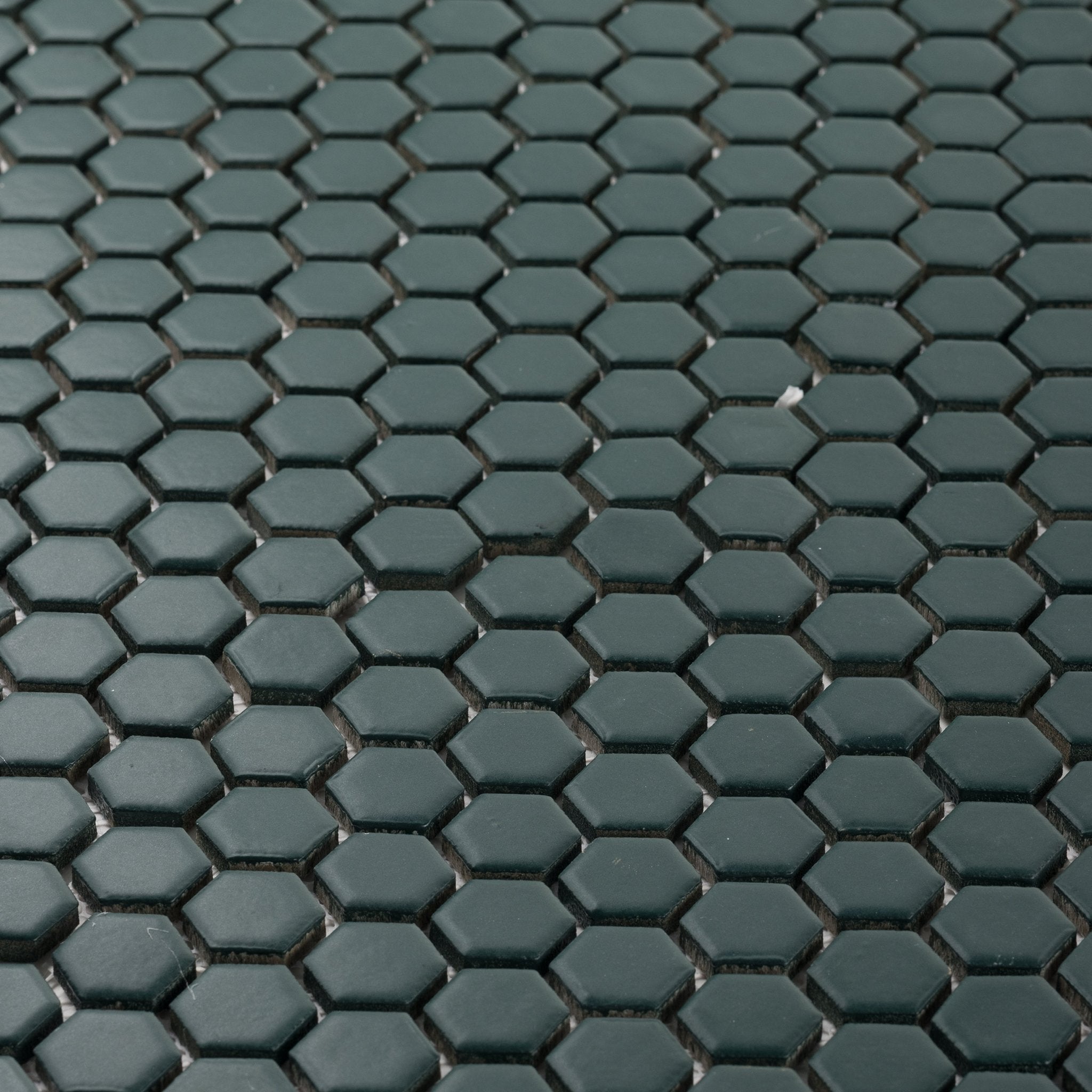 British Green 1" Hexagon Matte Porcelain Mosaic Tile - Cemento Collection