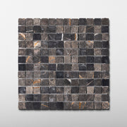 Bronze Fantasy 1x1 Patina Marble Mosaic Tile - Cemento Collection