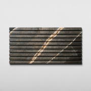 Bronze Fantasy Marble 12x24 Honed Fluted Field Tile - Cemento Collection