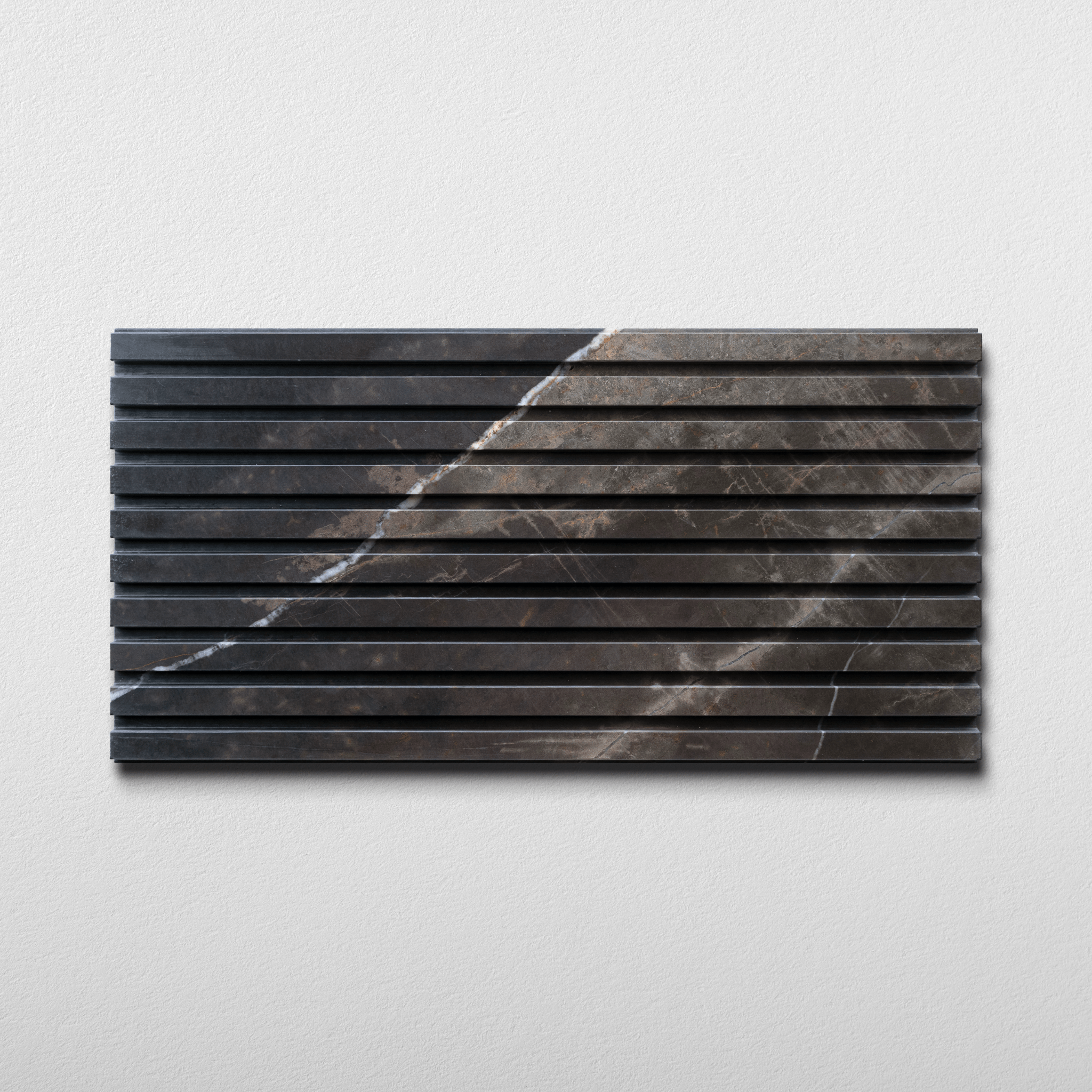 Bronze Fantasy Marble 12x24 Honed Fluted Field Tile - Cemento Collection