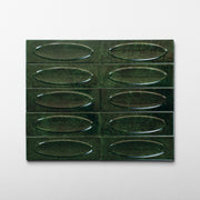 Bubble 2.5x8 Brick Alpine Green Ceramic Tiles