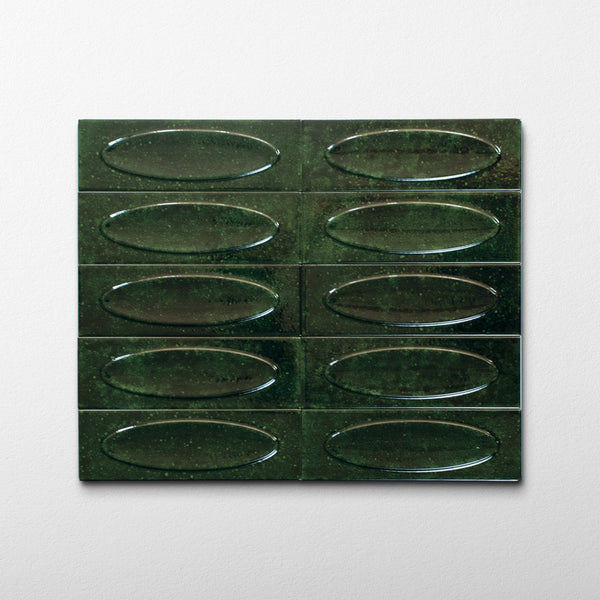 Green Ceramic Tile 2.5x8 Brick - Cemento Collection