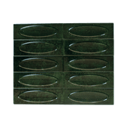 Bubble 2.5x8 Brick Alpine Green Ceramic Tiles - Cemento Collection