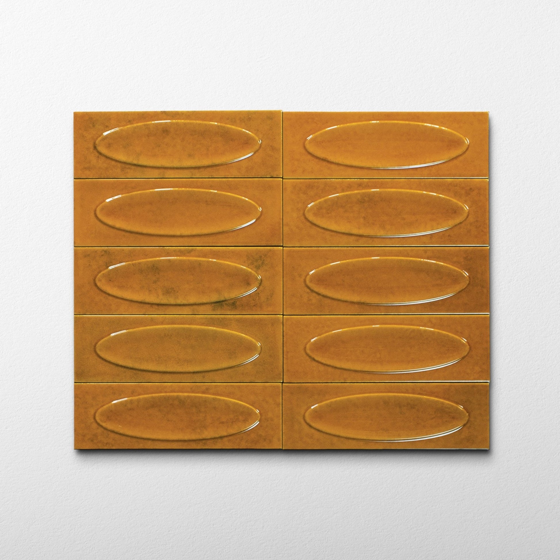 Bubble 2.5x8 Brick Golden Yellow Ceramic Tiles