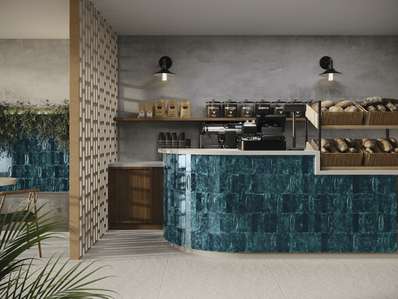 Bubble 2.5x8 Brick Sapphire Blue Ceramic Tiles - Cemento Collection